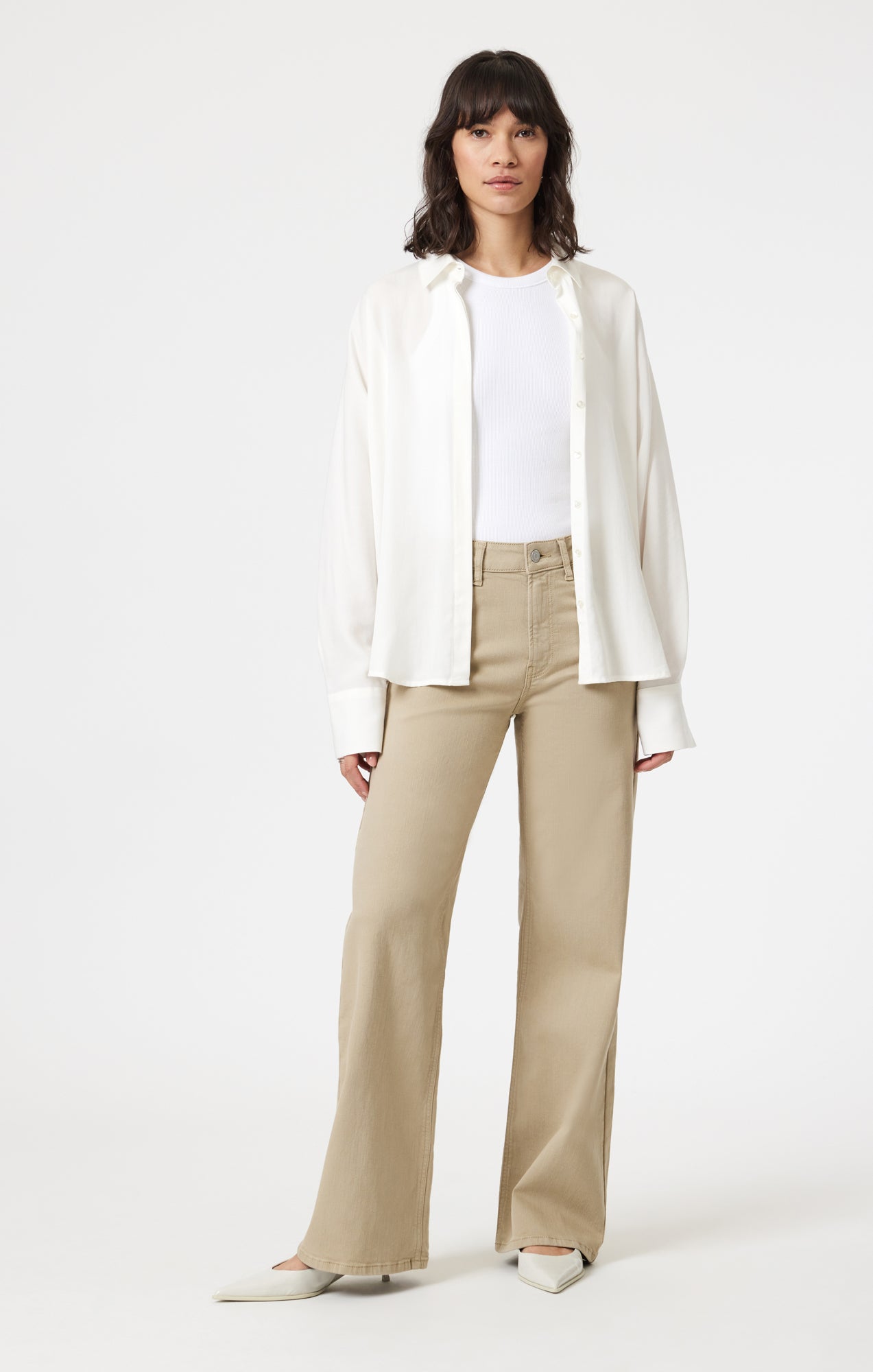 ALENA WIDE LEG IN SAGE GREEN FLEX BLUE - Mavi Jeans