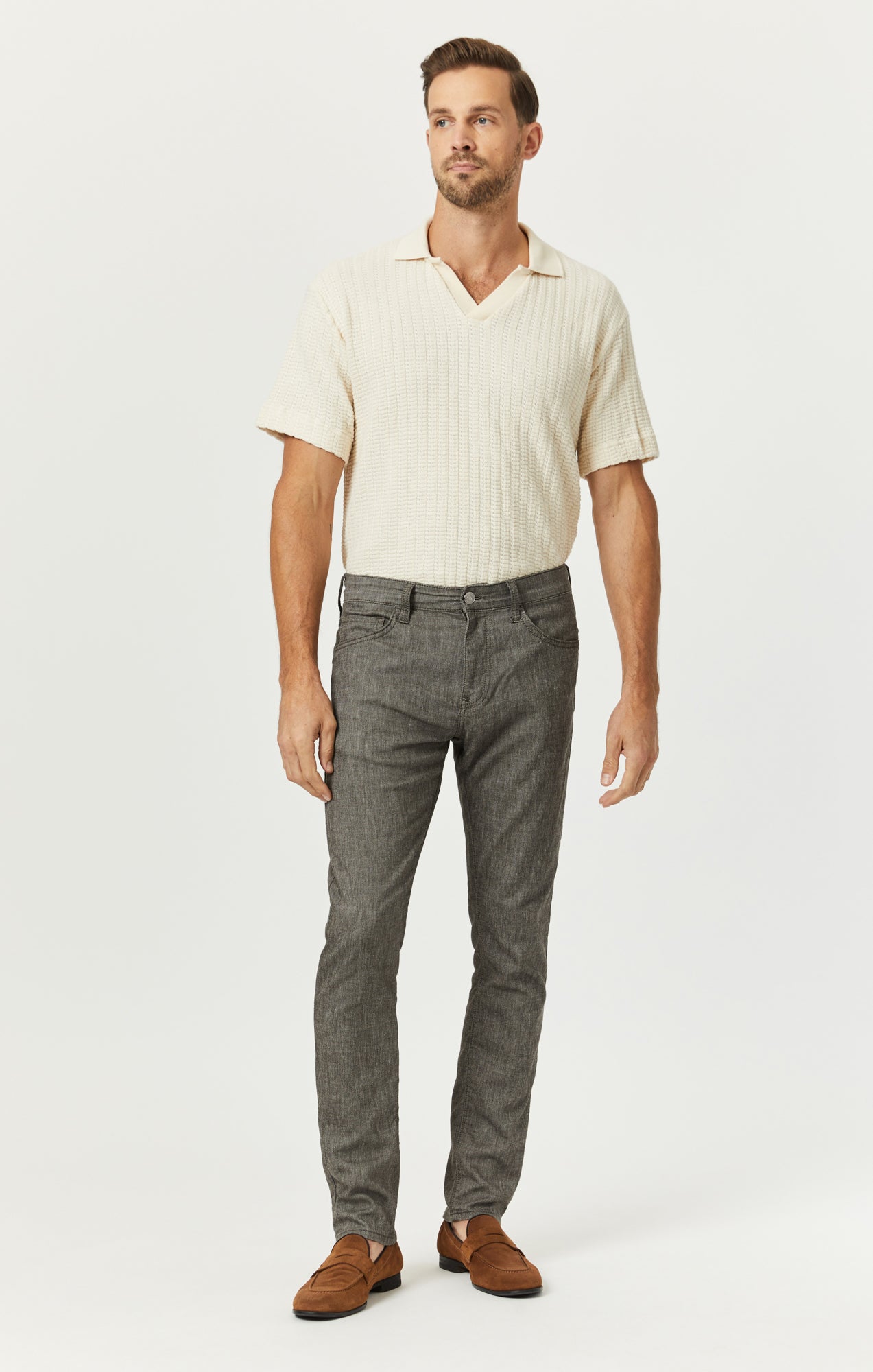 JAKE SLIM LEG IN GREEN LINEN - Mavi Jeans