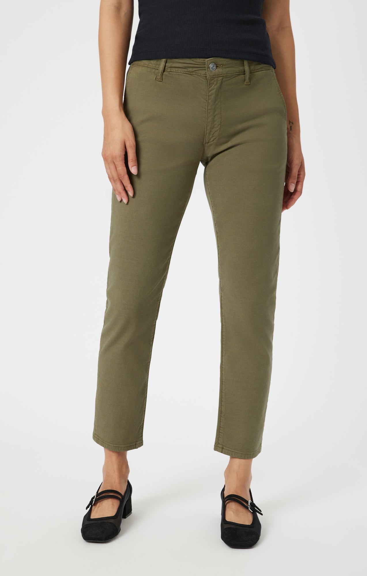 BROOKE SLIM CHINO IN GREEN LUXE TWILL - Mavi Jeans