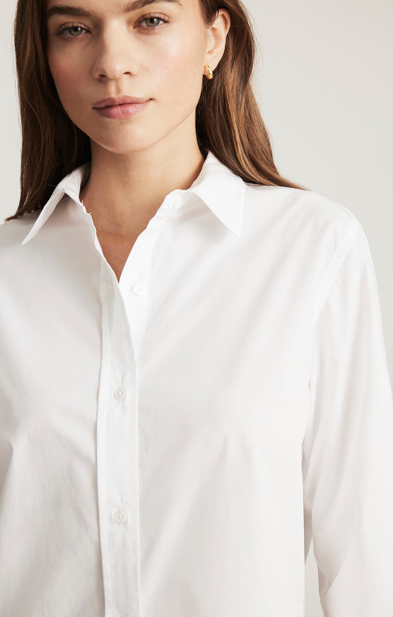 LONG SLEEVE BUTTON-UP SHIRT IN WHITE - Mavi Jeans