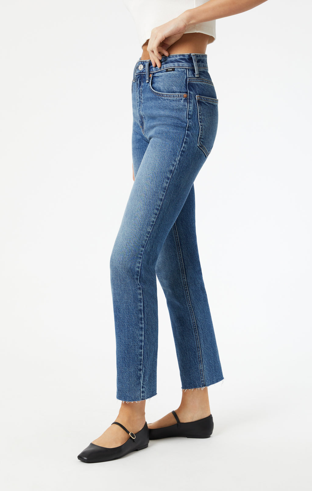 VIOLA STRAIGHT LEG IN DARK BRUSHED RECYCLED BLUE - Mavi Jeans