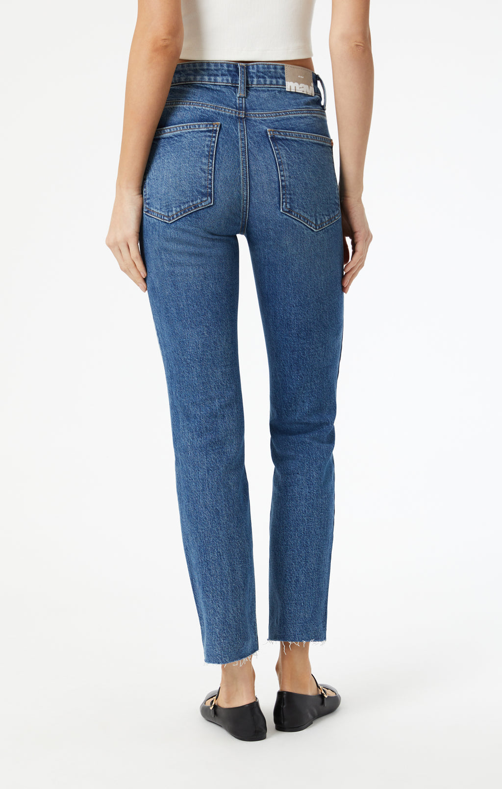 VIOLA STRAIGHT LEG IN DARK BRUSHED RECYCLED BLUE - Mavi Jeans