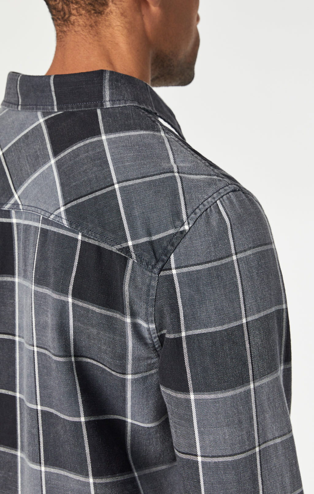 CHECK SHIRT IN BLACK INDIGO CHECK - Mavi Jeans