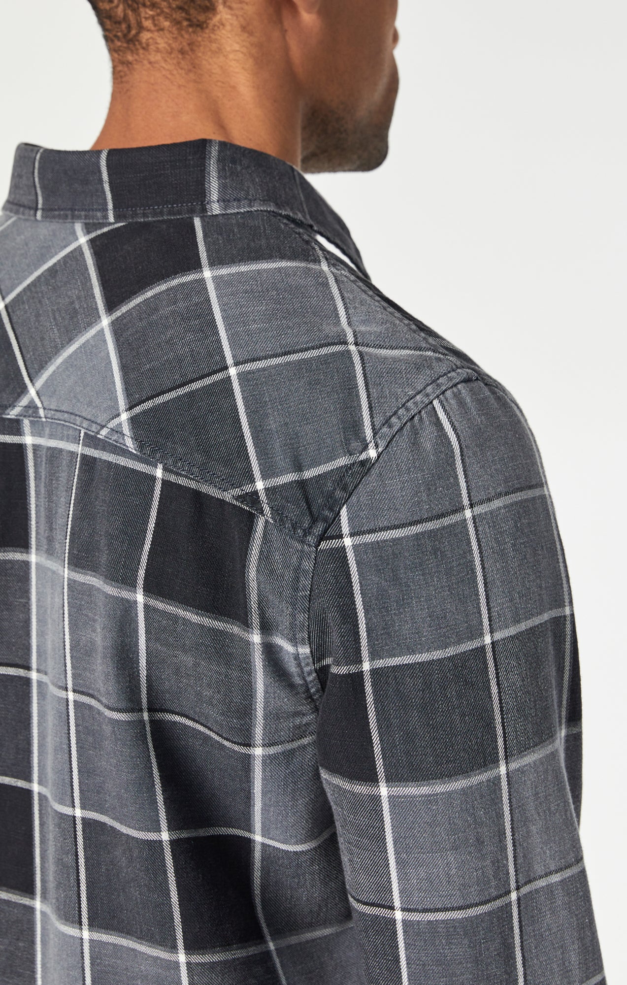 CHECK SHIRT IN BLACK INDIGO CHECK - Mavi Jeans