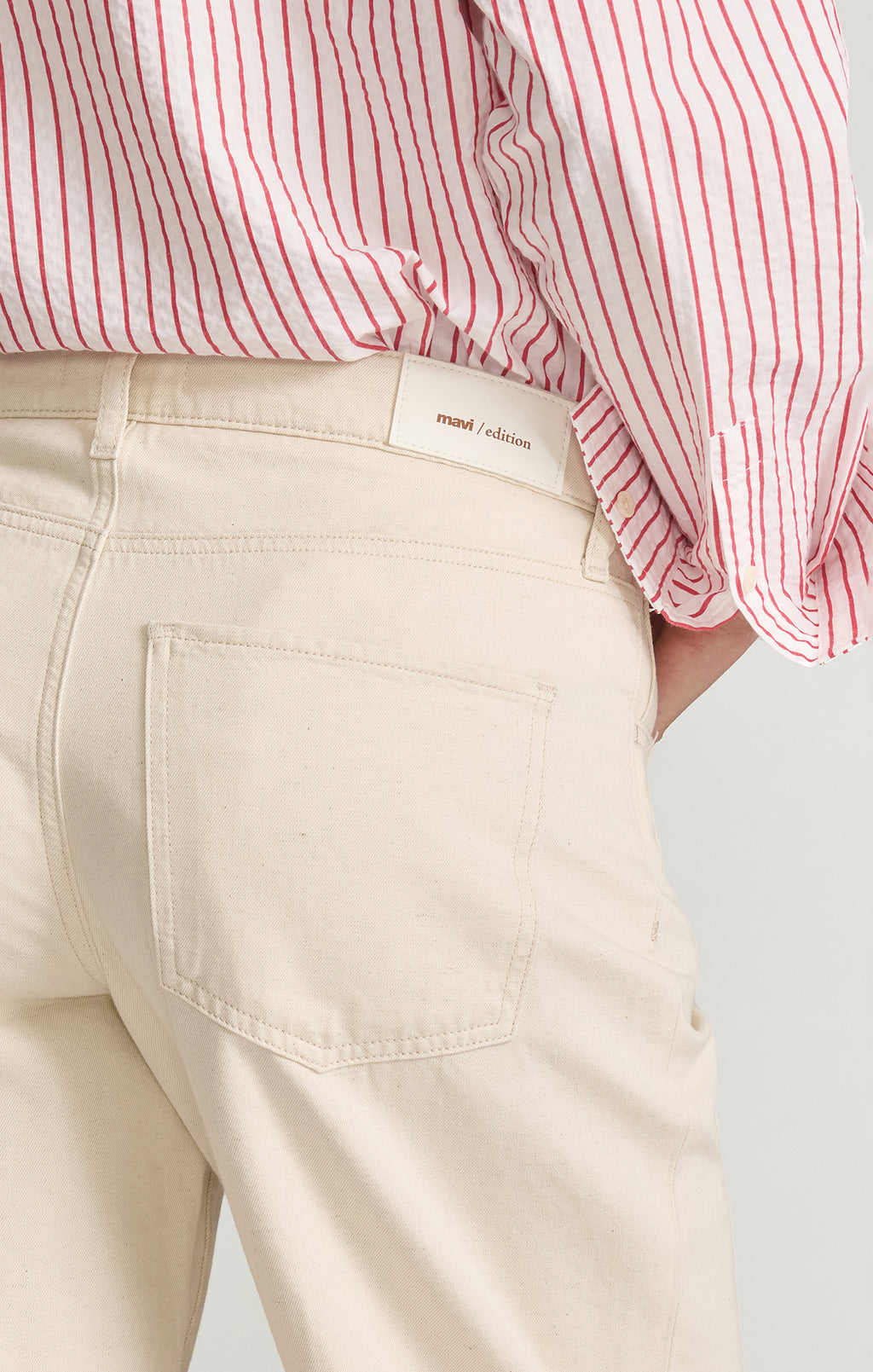 LEILA BARREL IN ECRU LINEN MAVI EDITION - Mavi Jeans