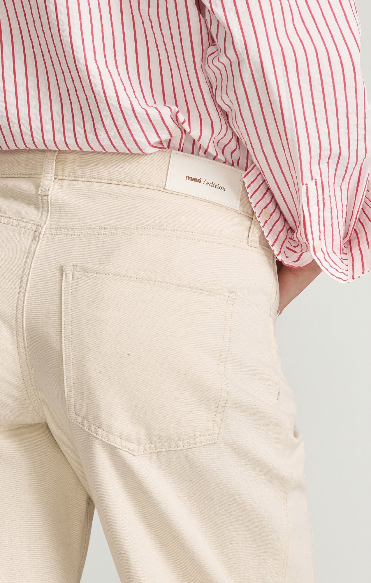 LEILA BARREL IN ECRU LINEN MAVI EDITION - Mavi Jeans