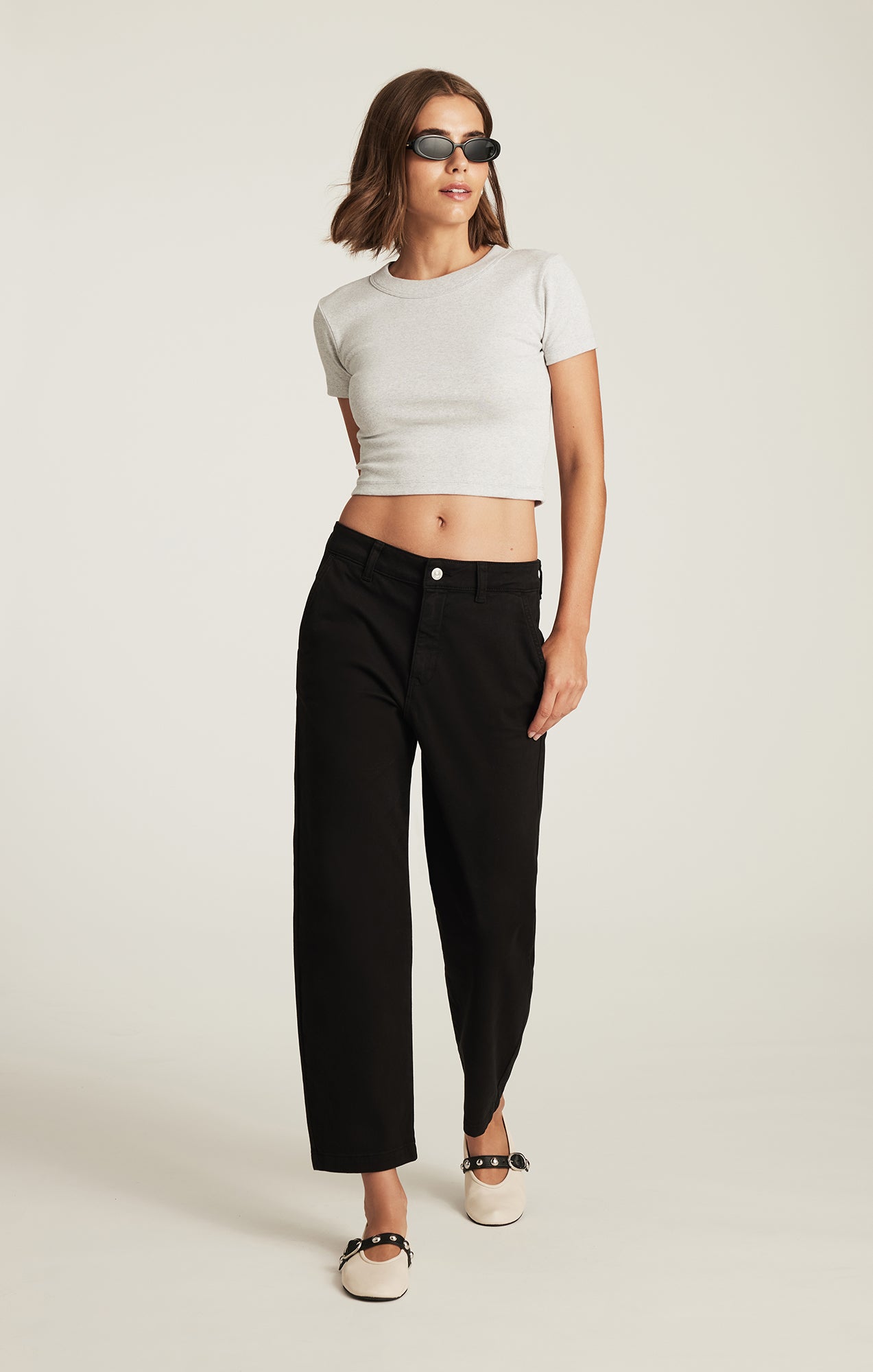 LAUREN STRAIGHT CHINO IN BLACK CASUAL TWILL - Mavi Jeans