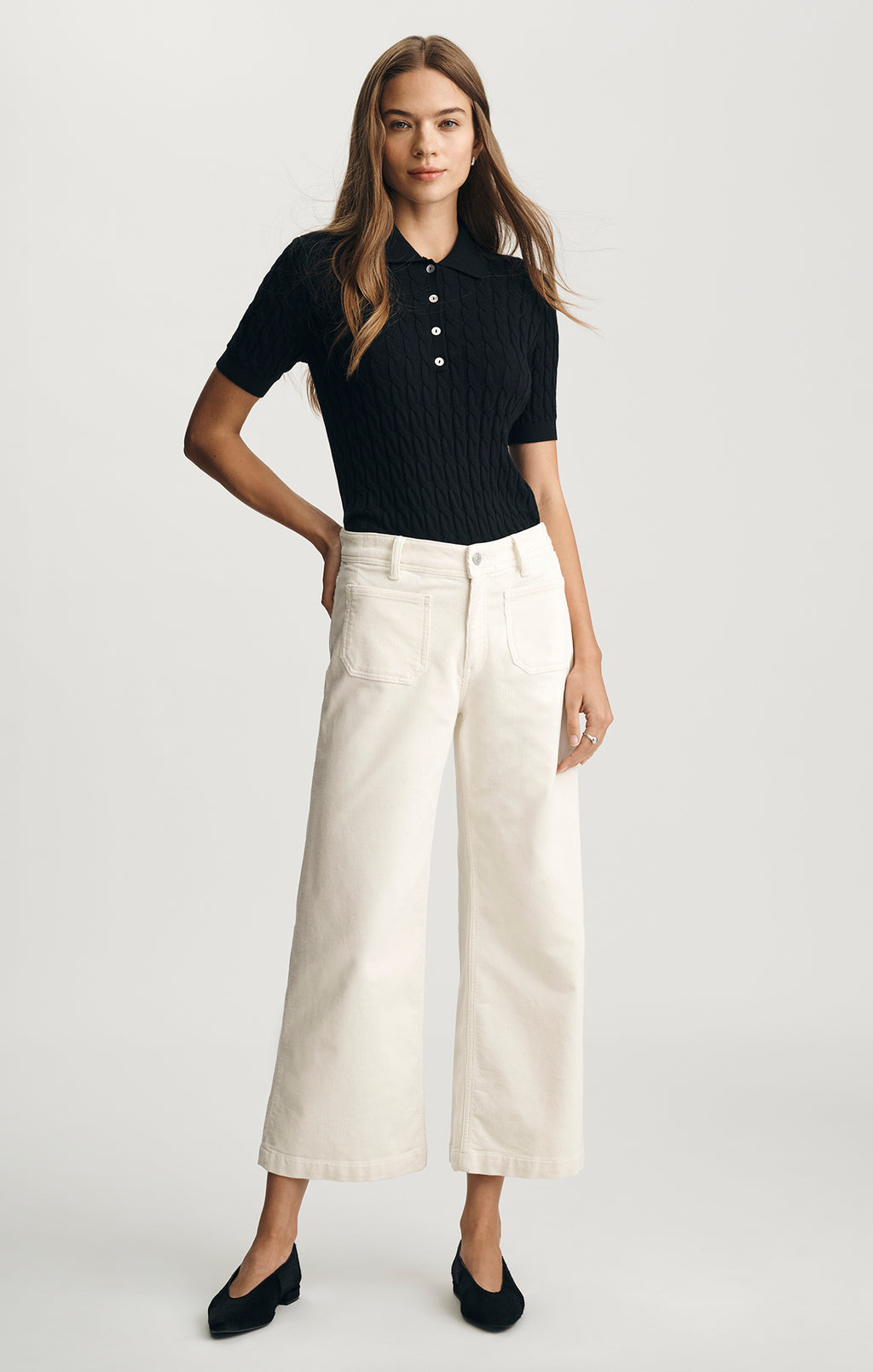 PALOMA MARINE WIDE LEG IN WHITE CORD - Mavi Jeans