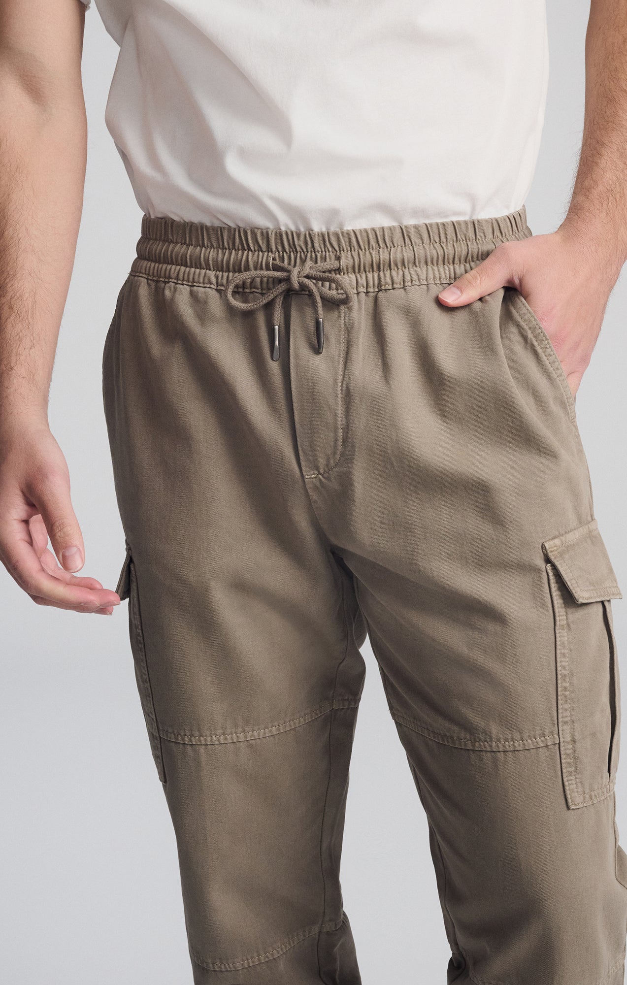 DOUBLE POCKET CUFFED CARGO PANTS IN BRINDLE - Mavi Jeans