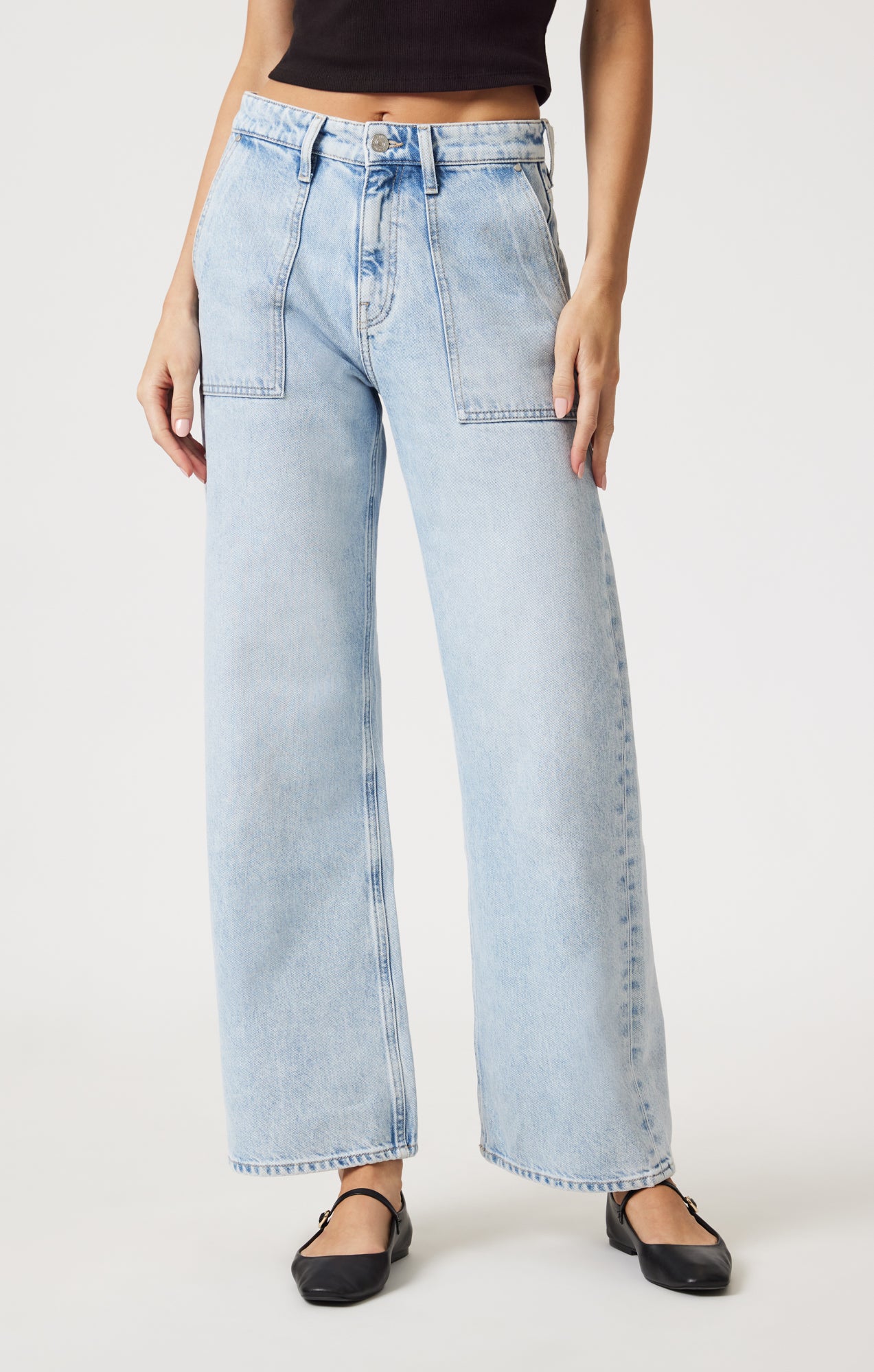 CATALINA STRAIGHT LEG UTILITY IN BLEACHED WELL BLUE - Mavi Jeans