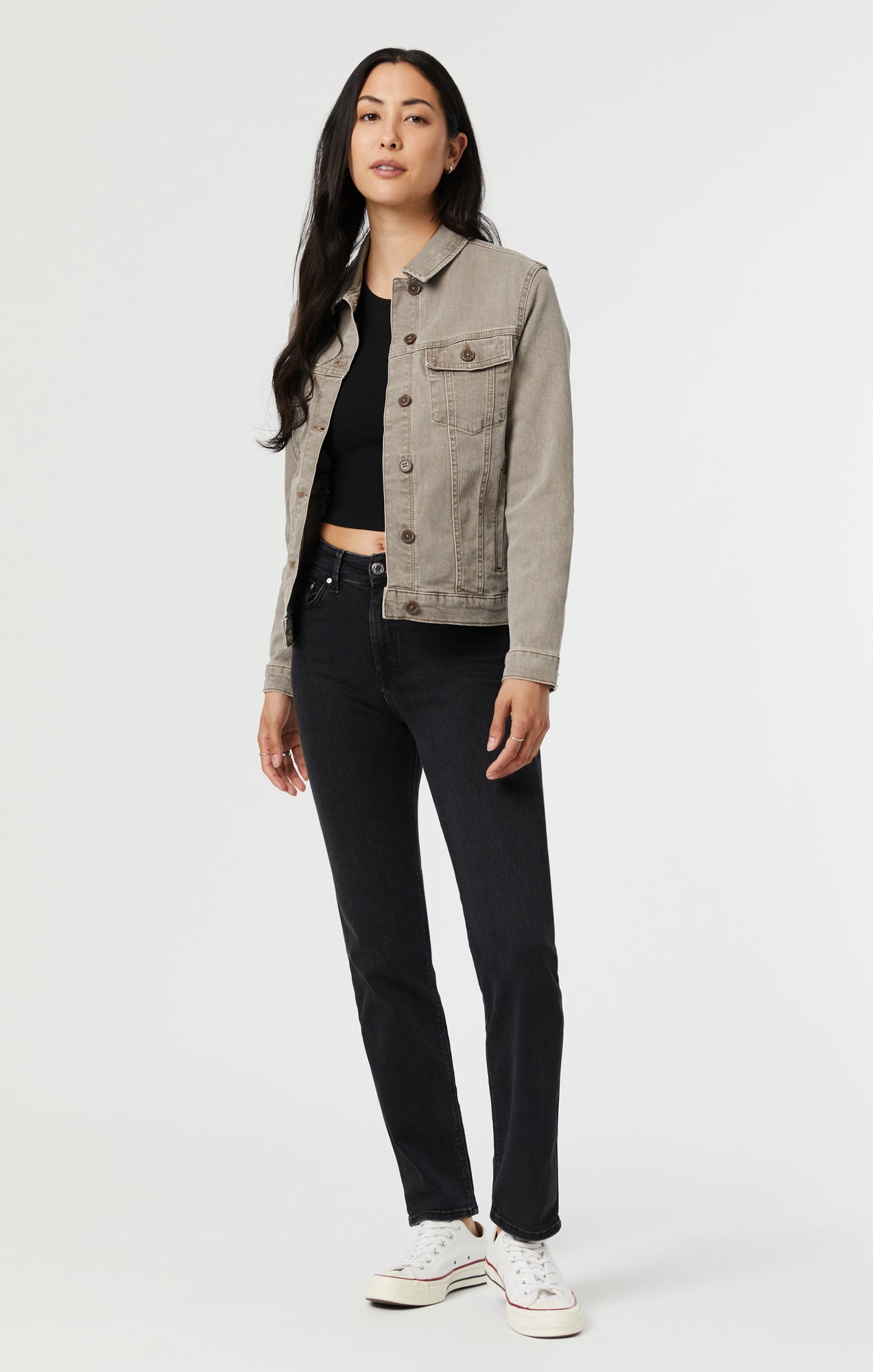 KATY JACKET IN BROWN NATURAL DYE - Mavi Jeans