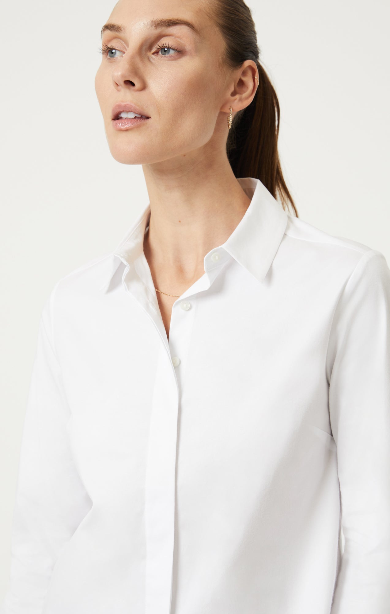 BUTTON-UP LONG SLEEVE SHIRT IN WHITE - Mavi Jeans