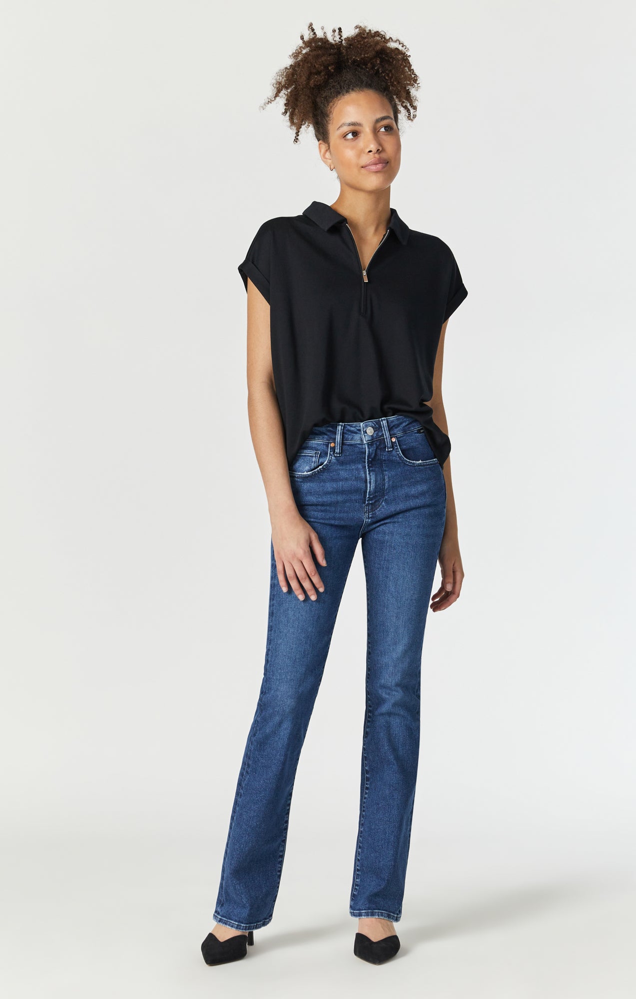 MARIA FLARE JEANS IN MID FLEX BLUE - Mavi Jeans