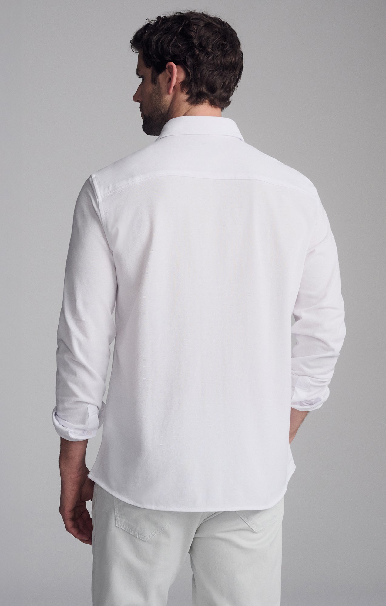 LONG SLEEVE DRESS SHIRT IN WHITE - Mavi Jeans