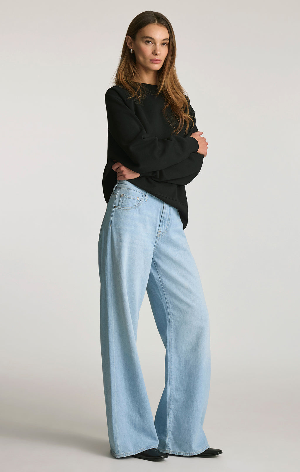 JOY WIDE LEG IN LIGHT LINEN DENIM