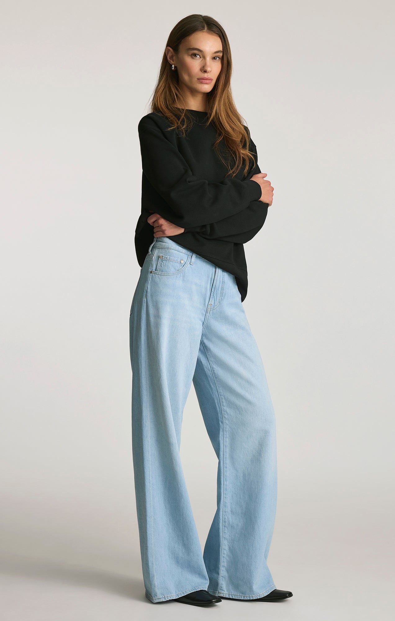 JOY WIDE LEG IN LIGHT LINEN DENIM