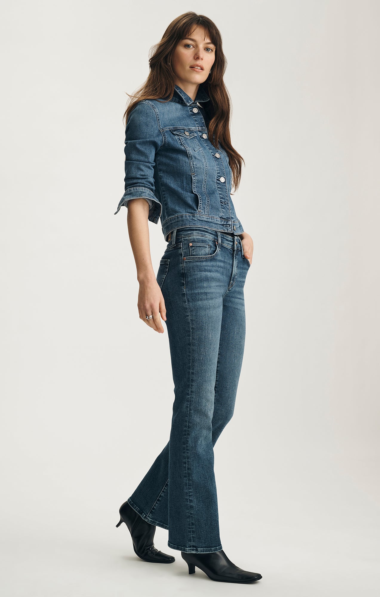 MOLLY BOOTCUT IN DARK BRUSHED FLEX BLUE - Mavi Jeans