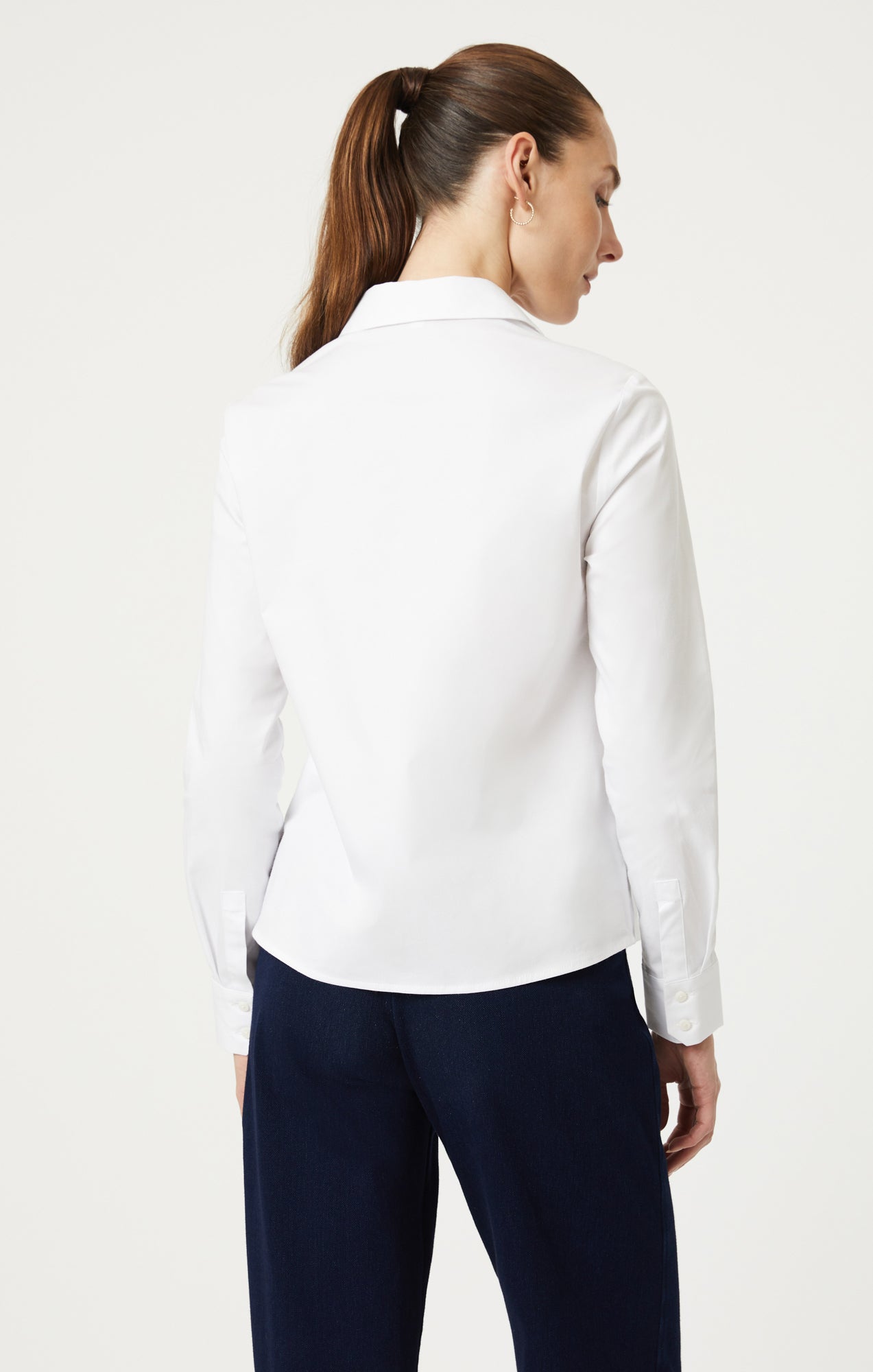 BUTTON-UP LONG SLEEVE SHIRT IN WHITE - Mavi Jeans