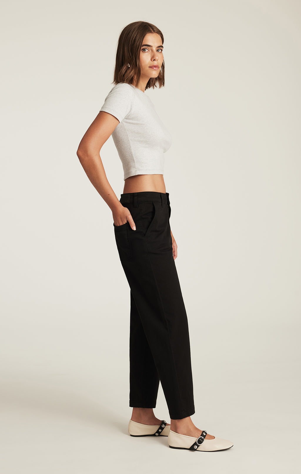 LAUREN STRAIGHT CHINO IN BLACK CASUAL TWILL - Mavi Jeans