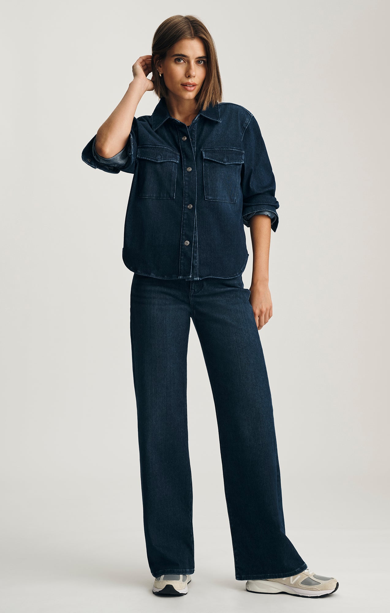Mavi Women's Tia Denim Shirt In Dark Blue Move – Mavi Canada