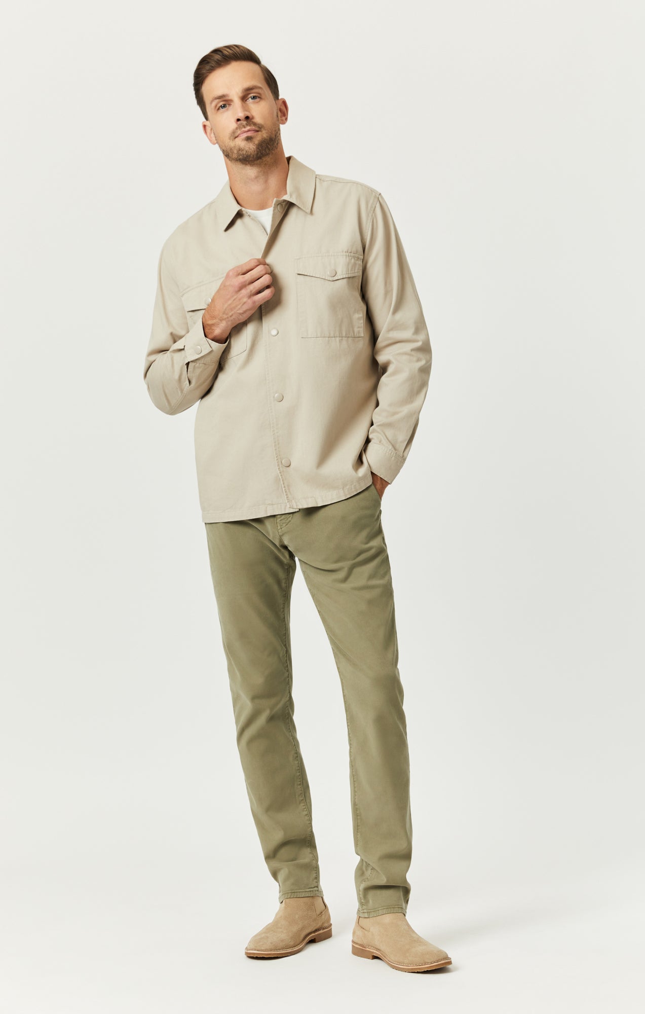 DOUBLE POCKET OVERSHIRT IN PURE CASHMERE - Mavi Jeans