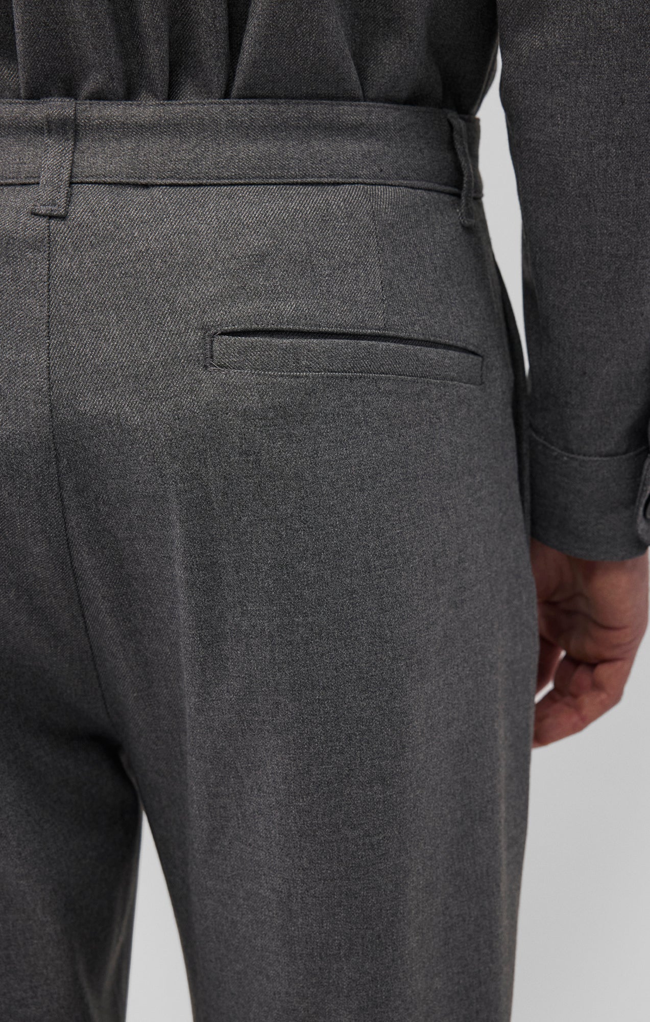 STRAIGHT LEG PANTS IN DARK GREY MELANGE - Mavi Jeans