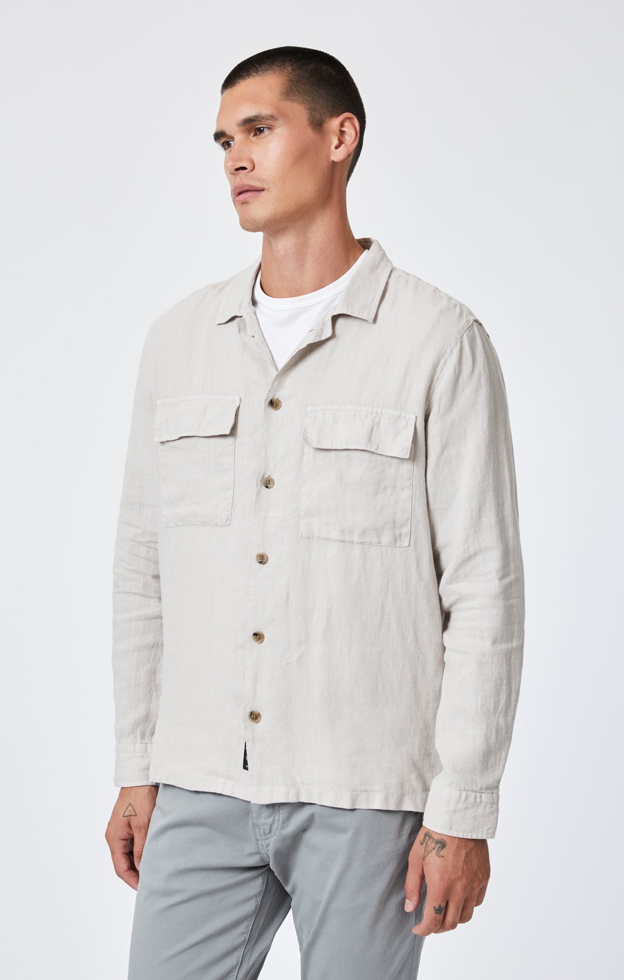 DOUBLE POCKET BUTTON-UP SHIRT IN MOONSTRUCK - Mavi Jeans