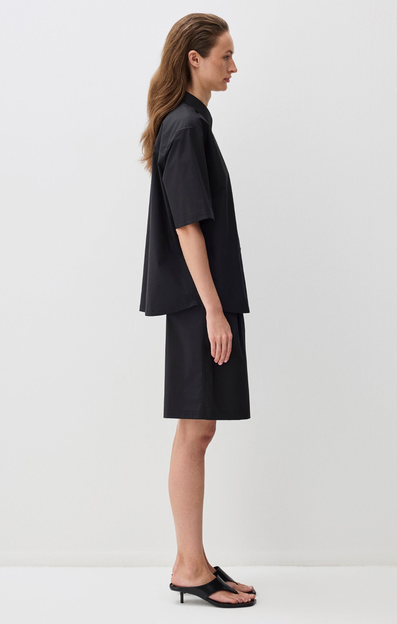OVERSIZED STRUCTURED SHIRT IN BLACK - Mavi Jeans