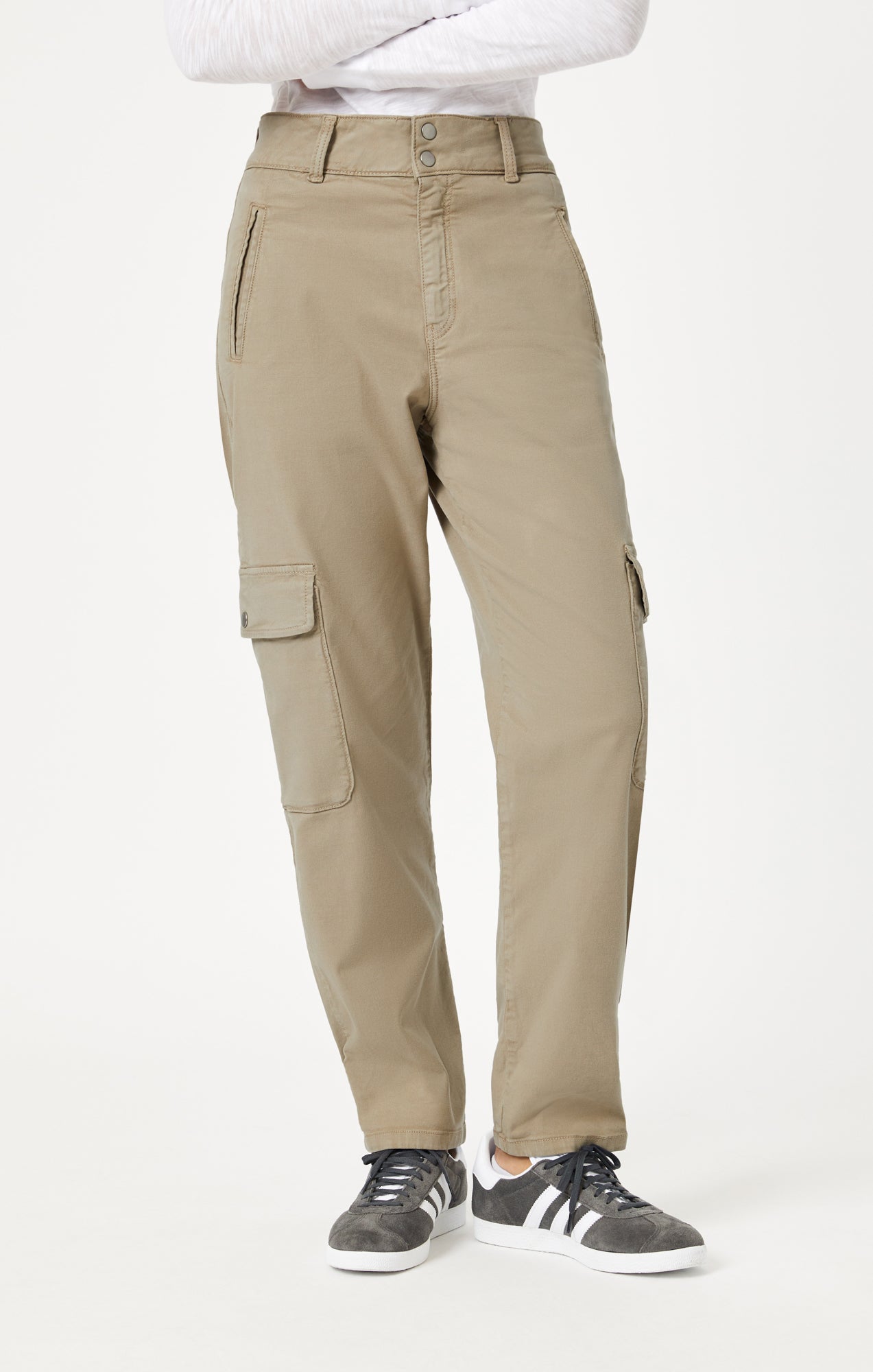 ELSIE CARGO PANTS IN CHINCHILLA LUXE TWILL - Mavi Jeans