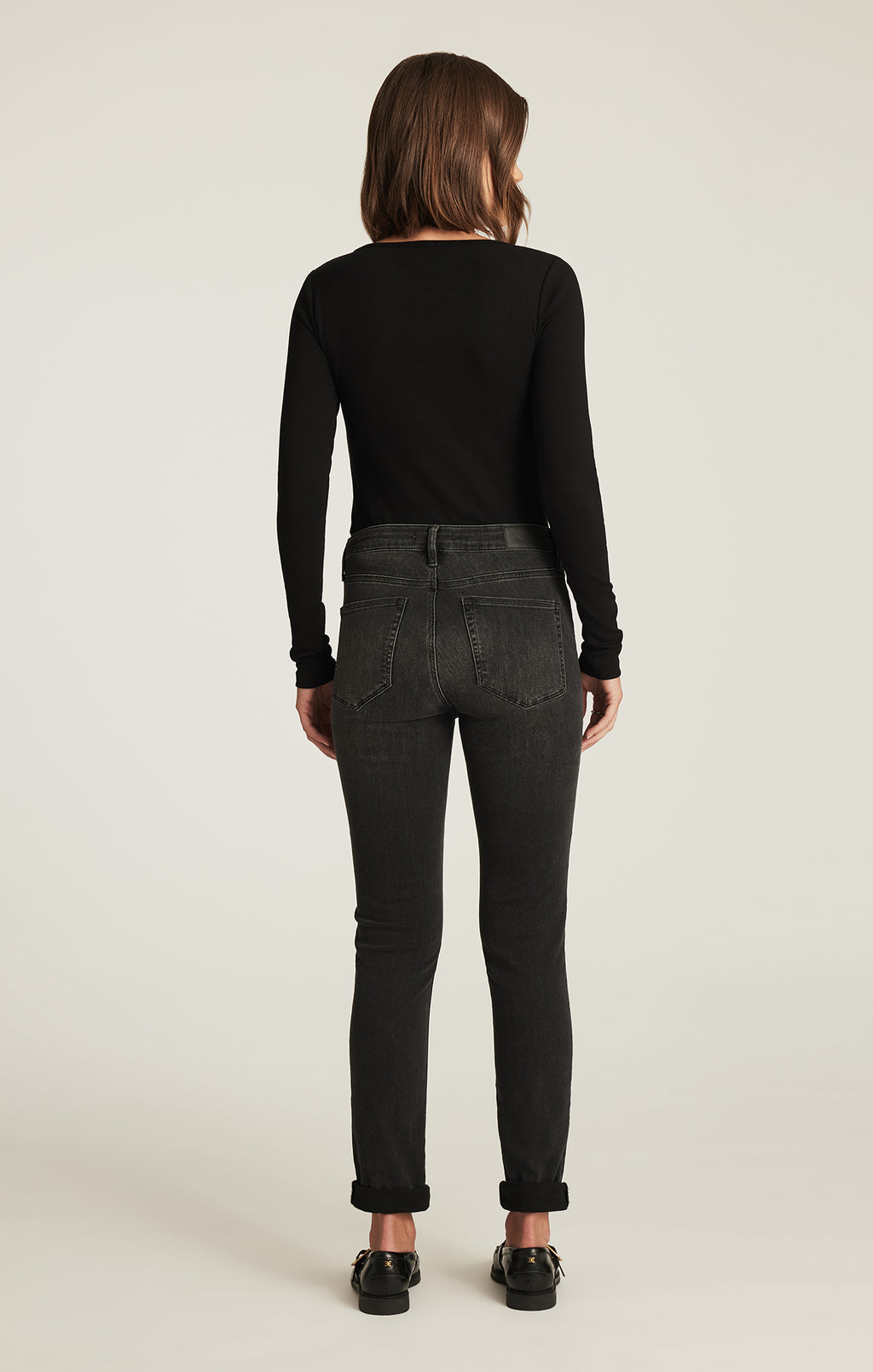 KATHLEEN SLIM BOYFRIEND IN SMOKE BRUSHED FEATHER BLUE - Mavi Jeans