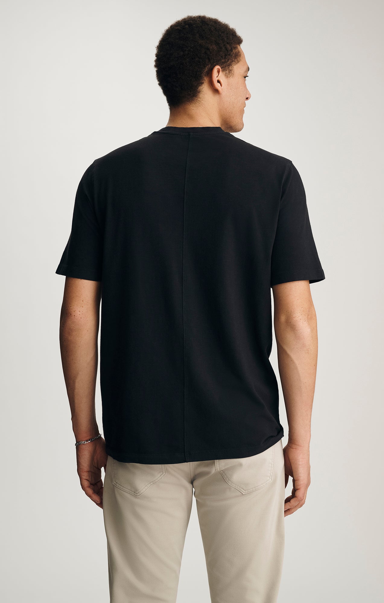 SOFT SLUB CREW NECK T-SHIRT IN BLACK - Mavi Jeans