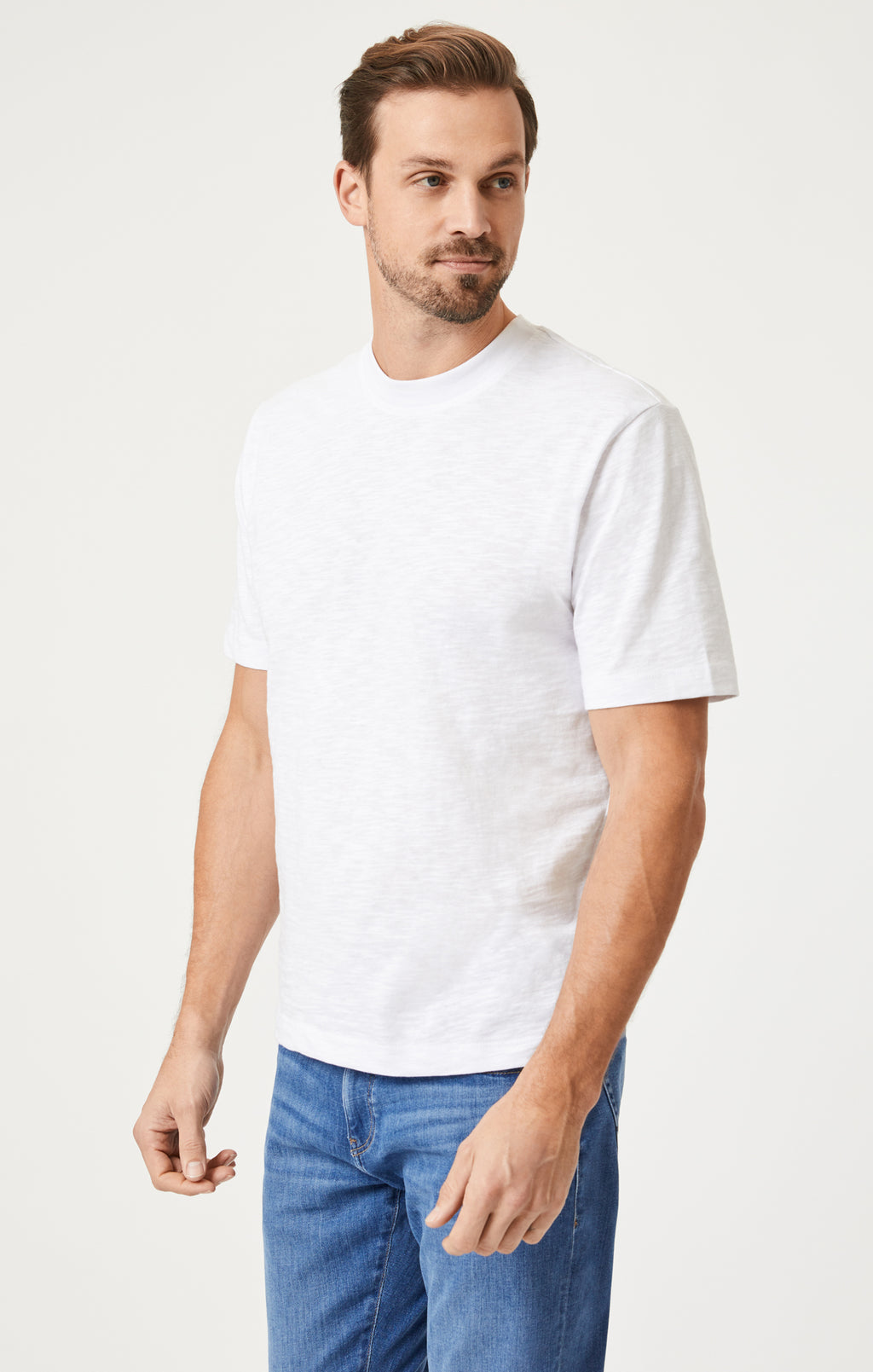 SHORT SLEEVE T-SHIRT IN WHITE - Mavi Jeans