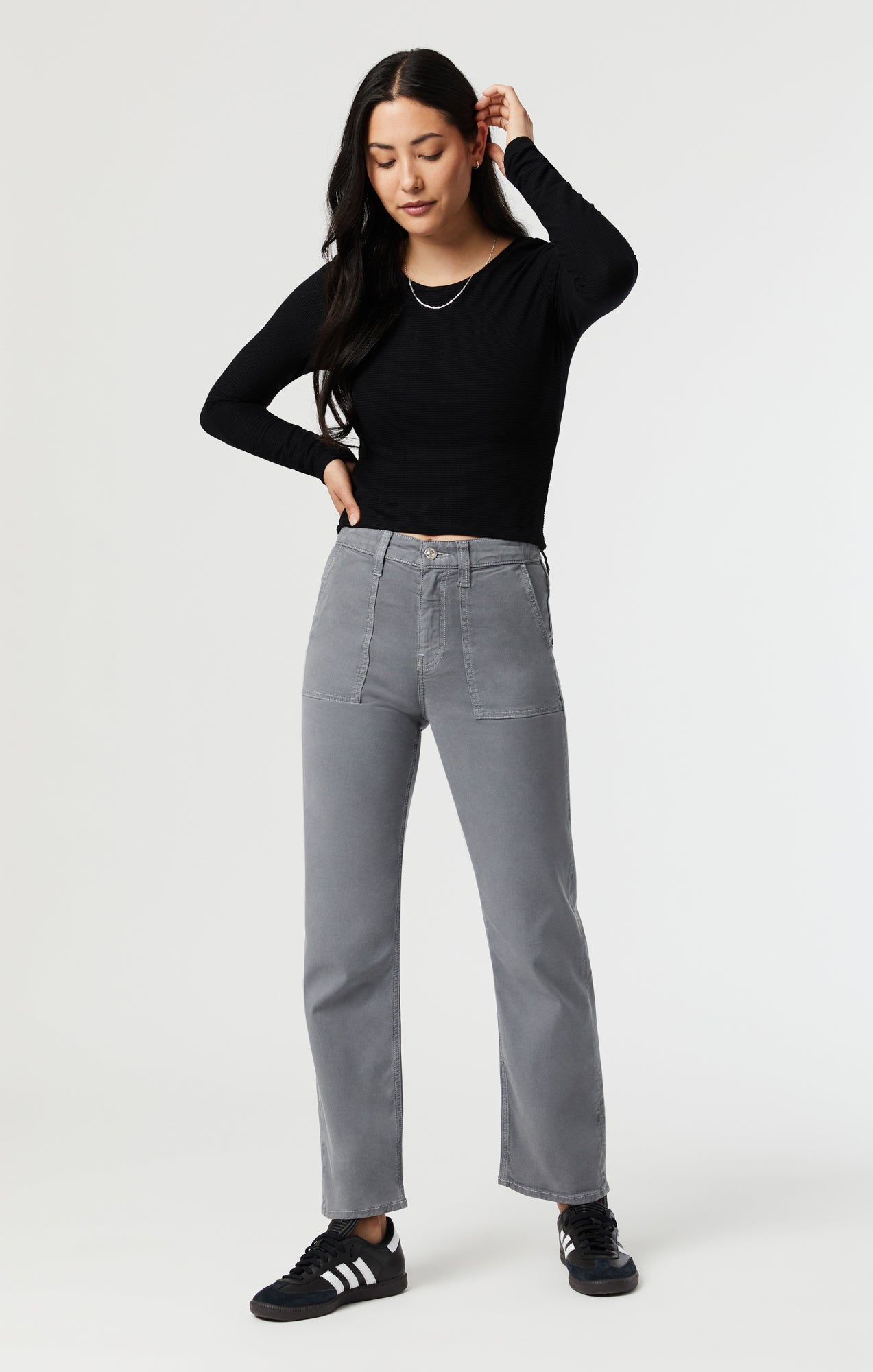 SHELIA FRONT POCKET STRAIGHT IN QUIET SHADE LUXE TWILL - Mavi Jeans