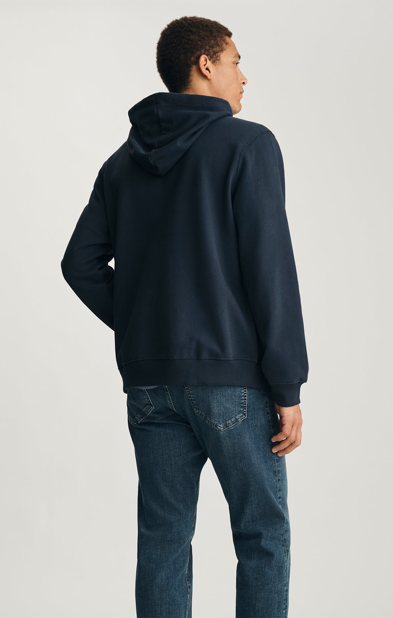 FULL ZIP HOODIE IN TOTAL ECLIPSE