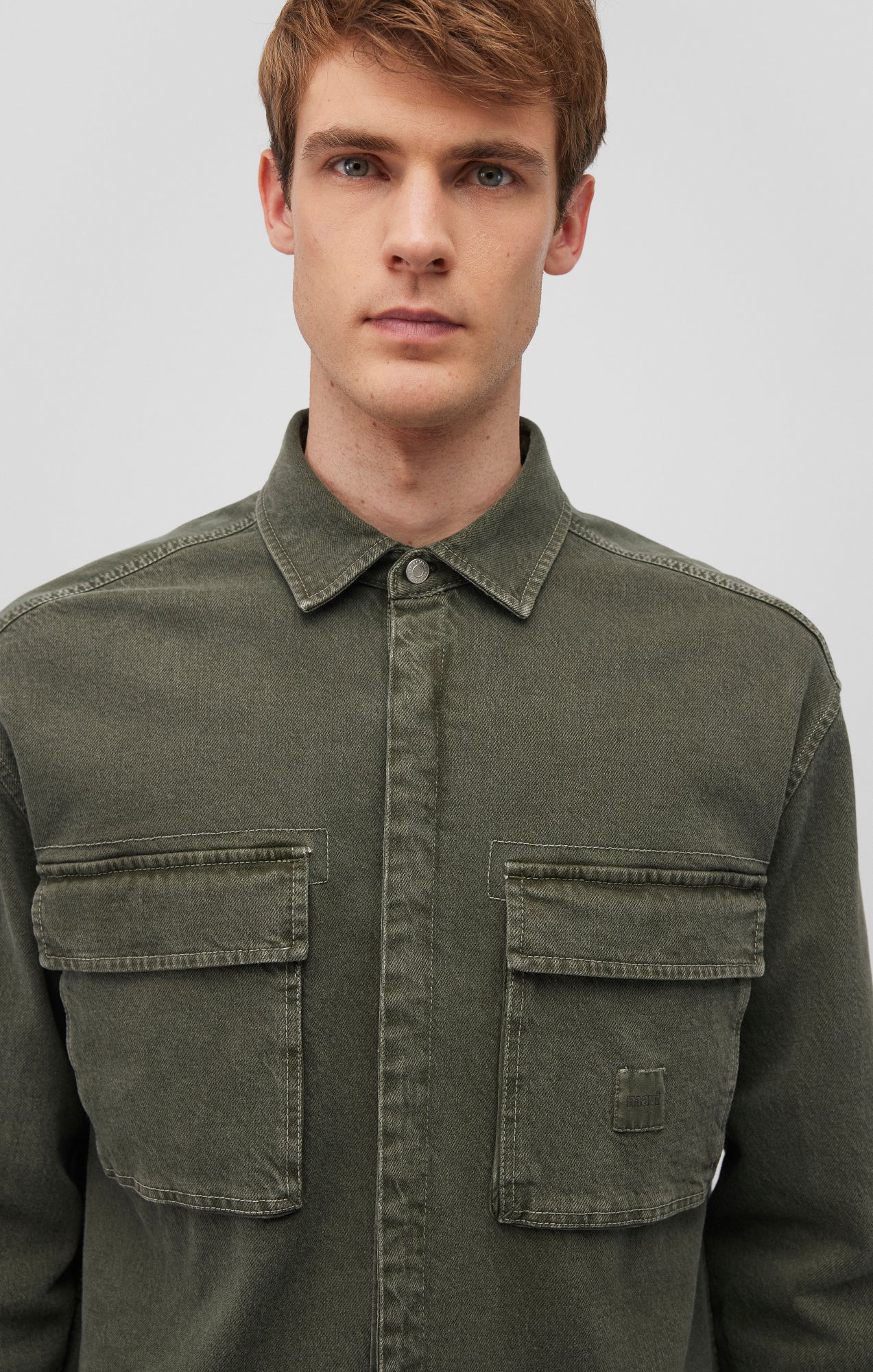 Mavi Men's Double Pocket Overshirt In Climbing Ivy