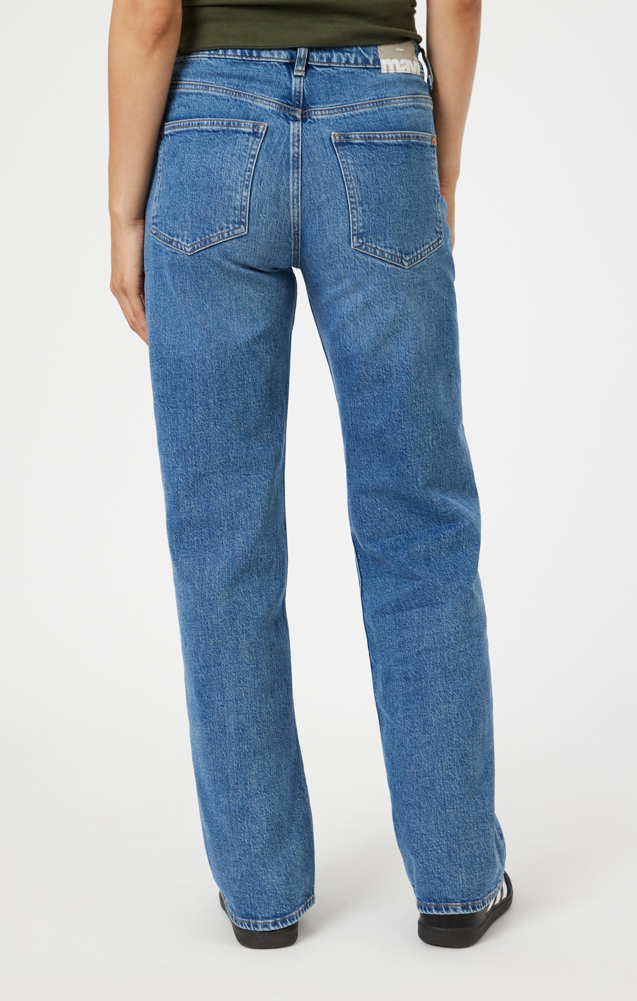 Mavi Women's Victoria High Rise Wide Leg Jeans in Mid Organic Blue