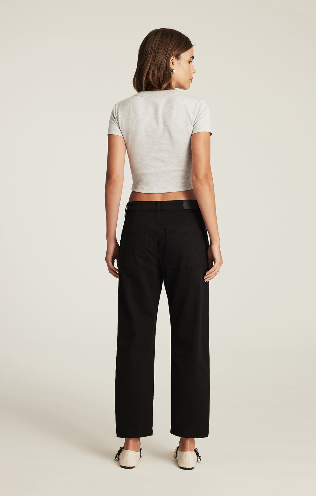 LAUREN STRAIGHT CHINO IN BLACK CASUAL TWILL - Mavi Jeans