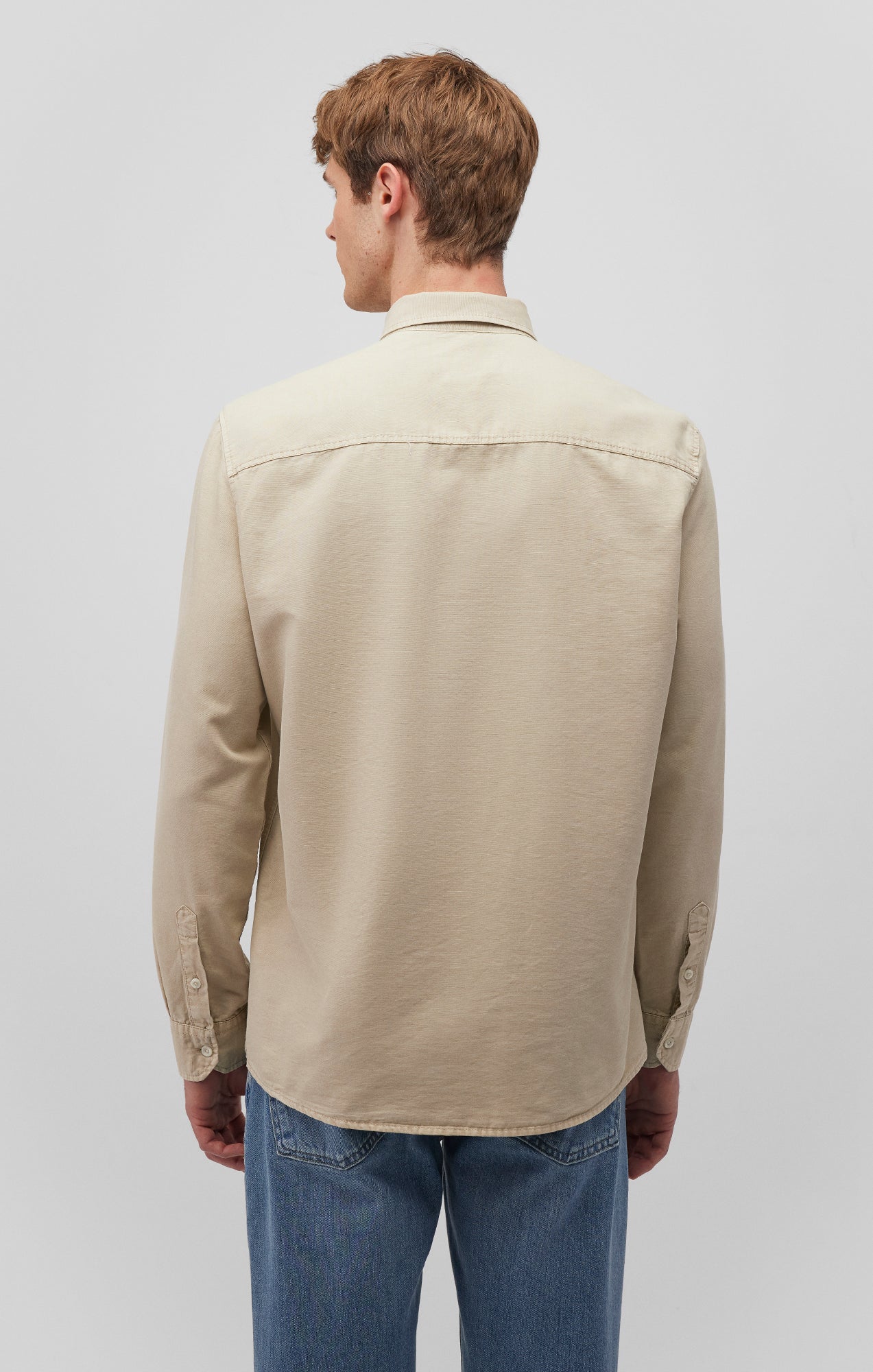 ONE POCKET BUTTON-UP SHIRT IN PELICAN - Mavi Jeans