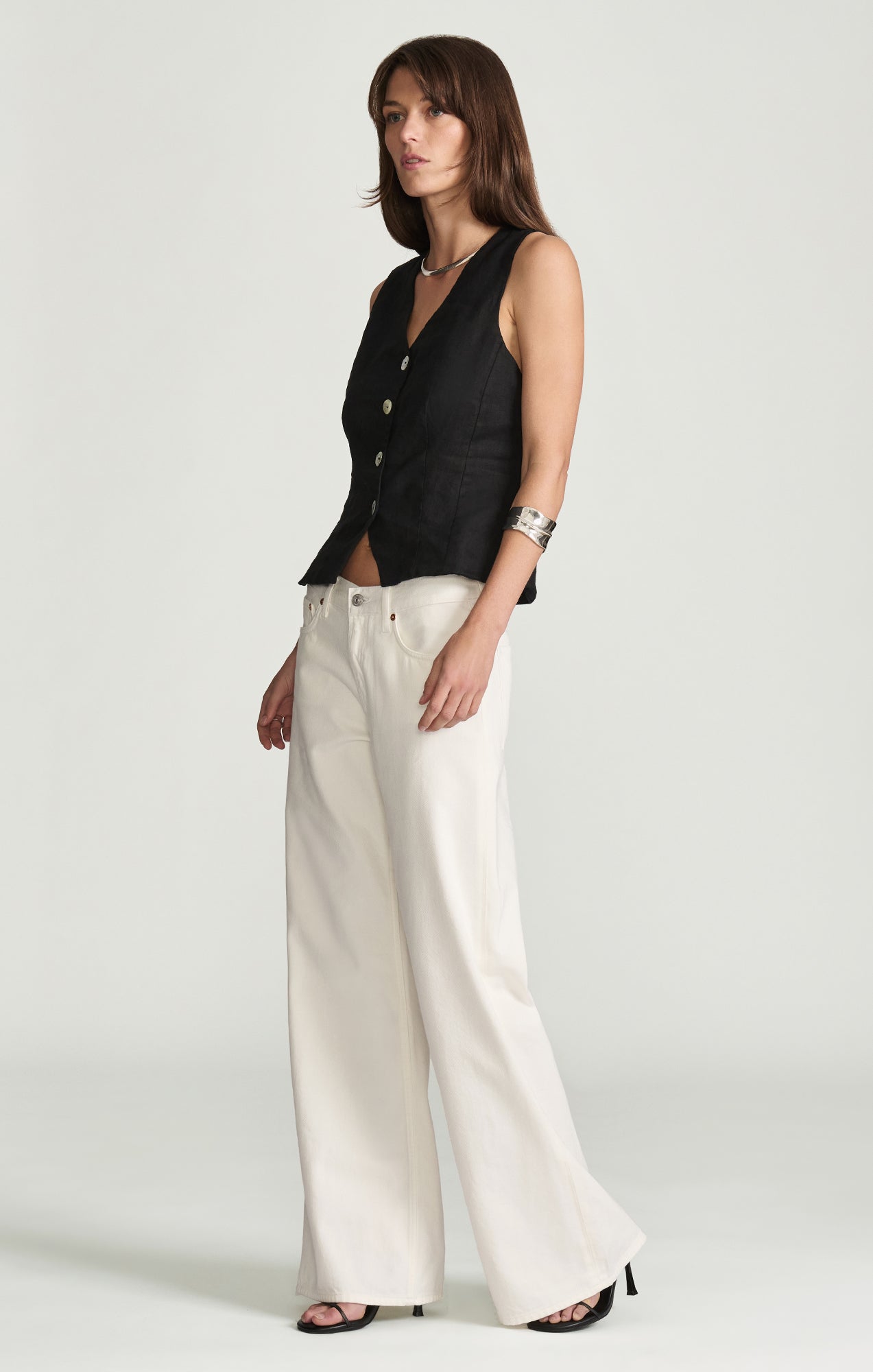 SANDY WIDE LEG IN OFF-WHITE CLASSIC BLUE - Mavi Jeans