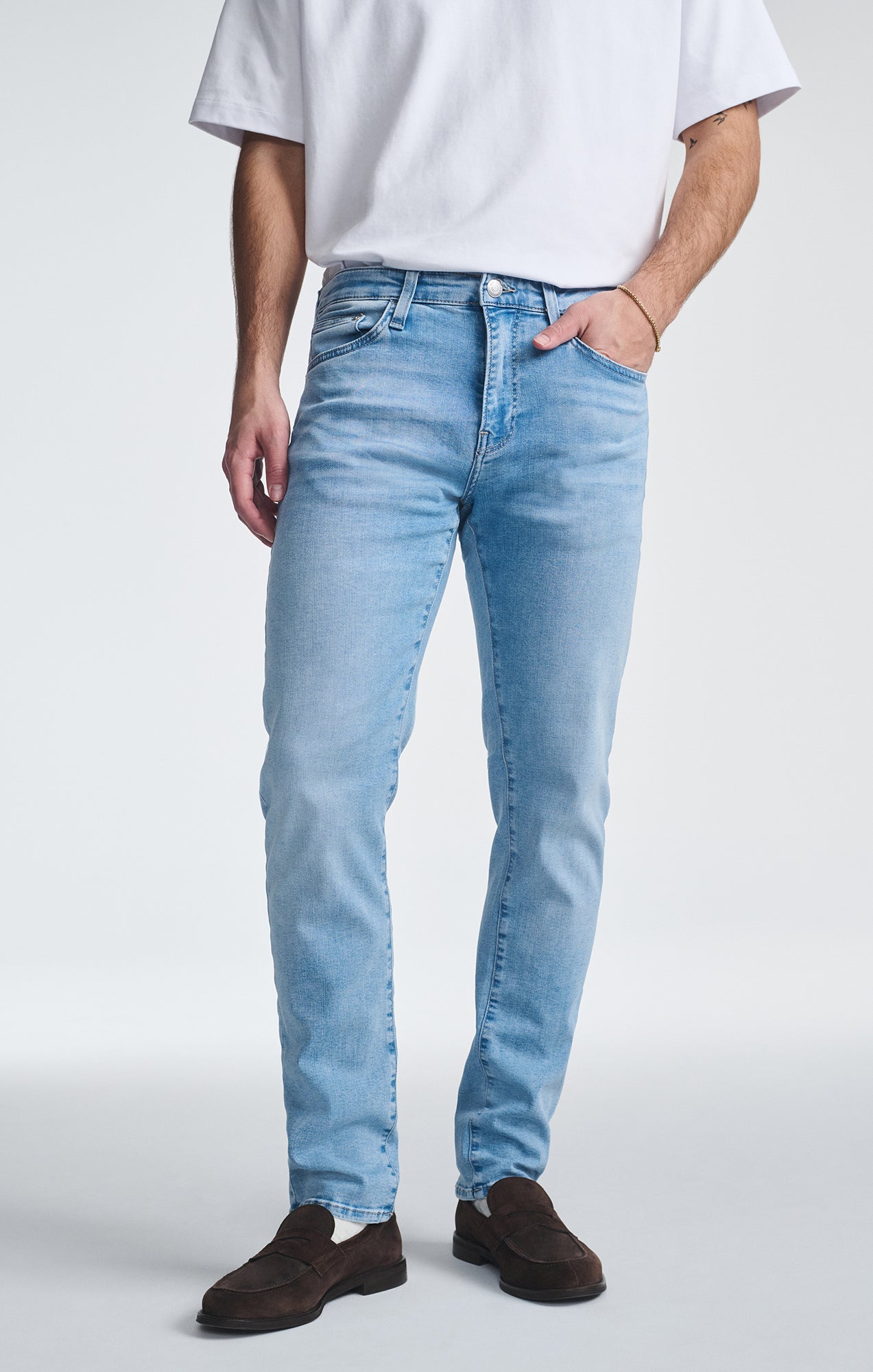 MARCUS SLIM STRAIGHT LEG IN AQUA BLUE FEATHER BLUE - Mavi Jeans