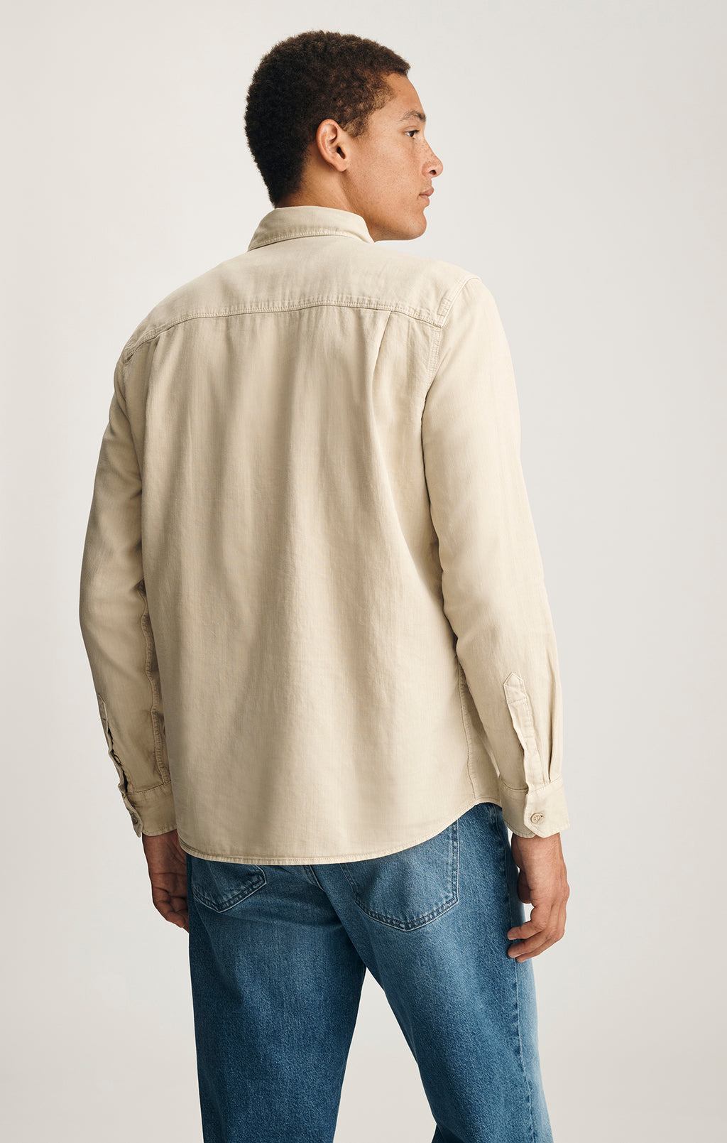 LONG SLEEVE BUTTON-UP SHIRT IN PEYOTE - Mavi Jeans