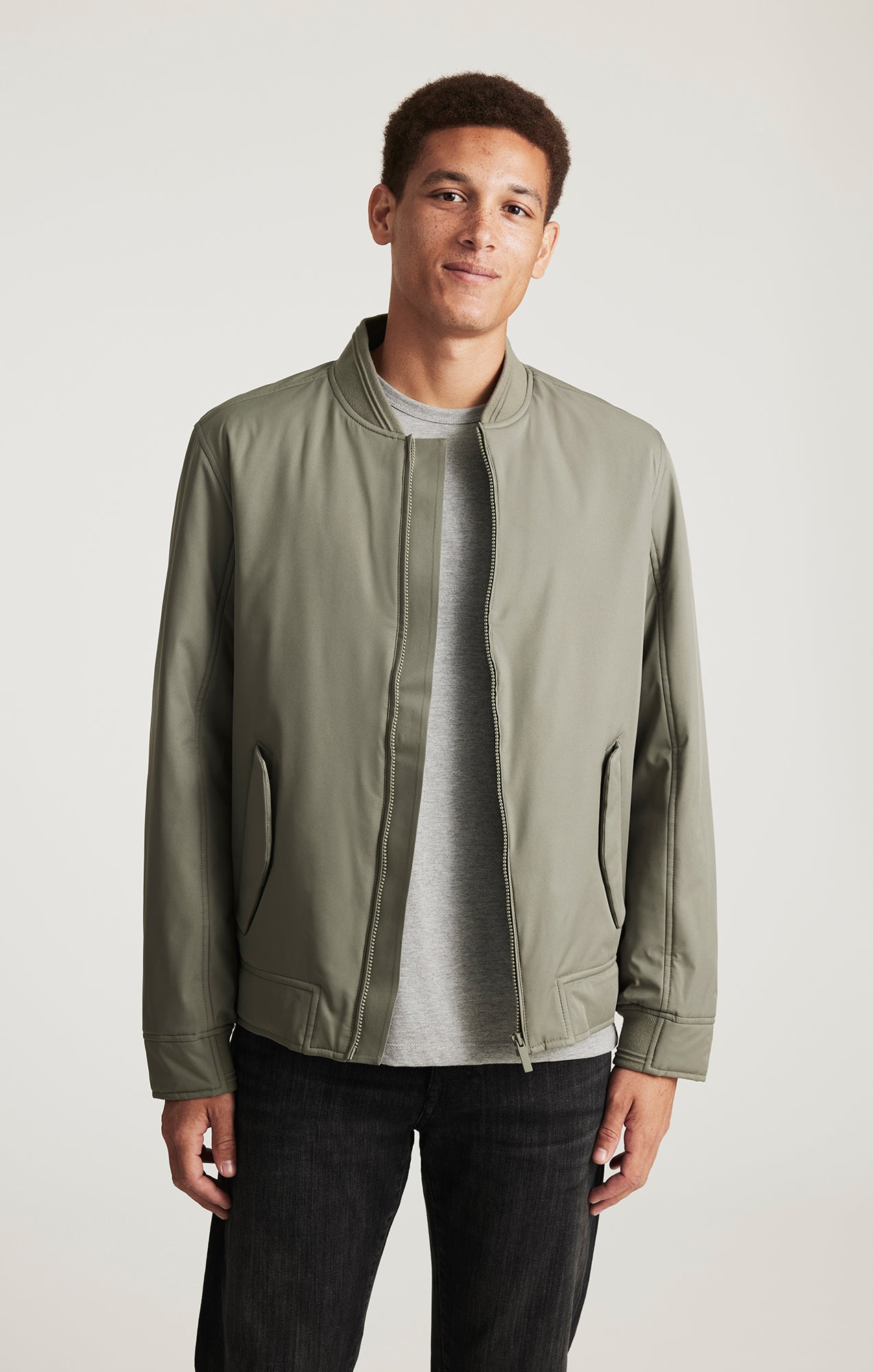 BOMBER JACKET IN MULLED BASIL - Mavi Jeans
