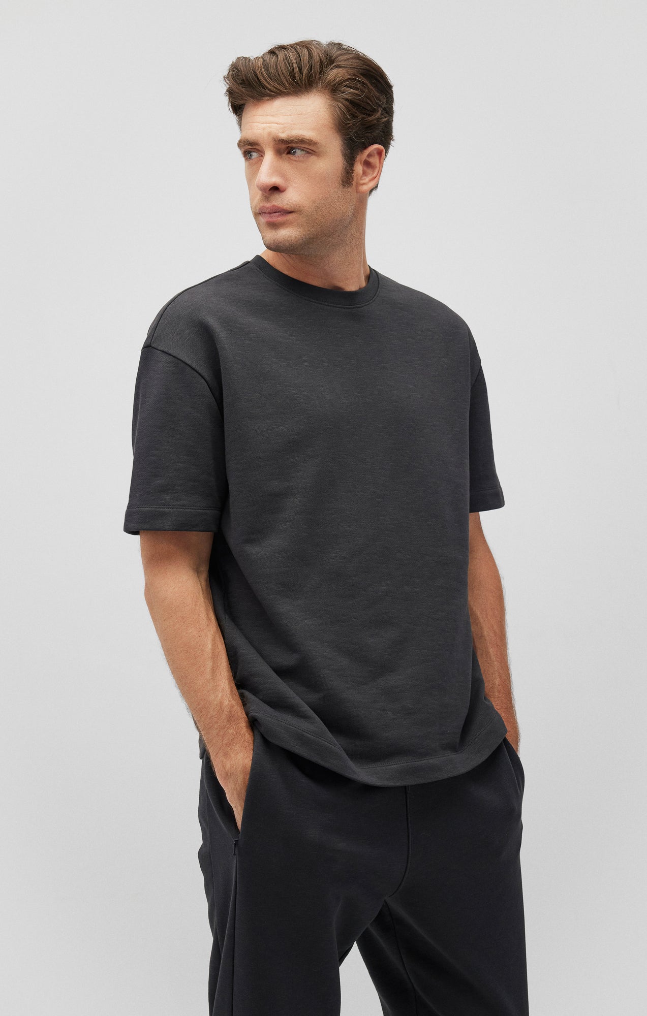DROP SHOULDER T-SHIRT IN PIRATE BLACK - Mavi Jeans