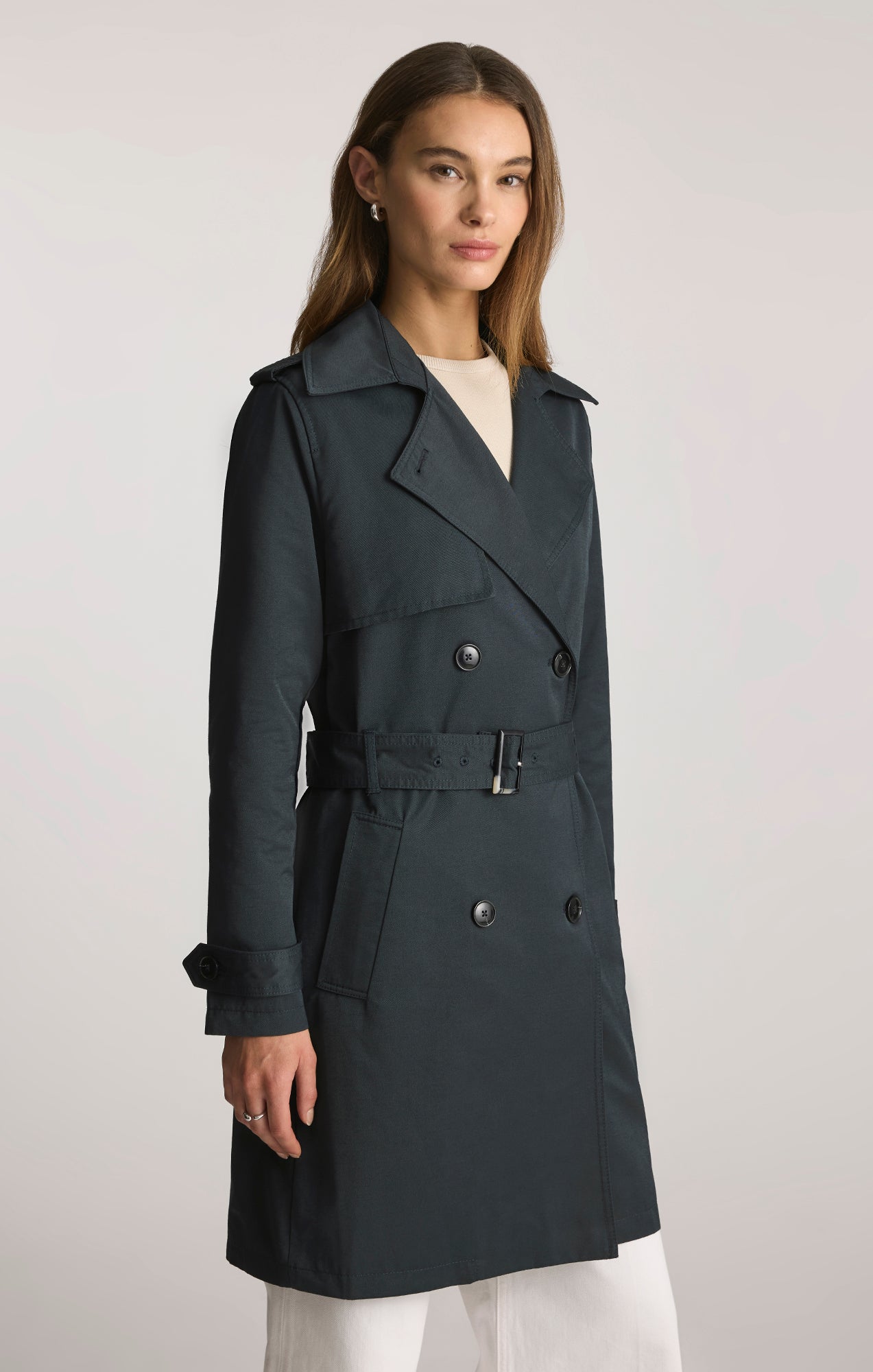 BELTED TRENCH COAT IN SALUTE - Mavi Jeans
