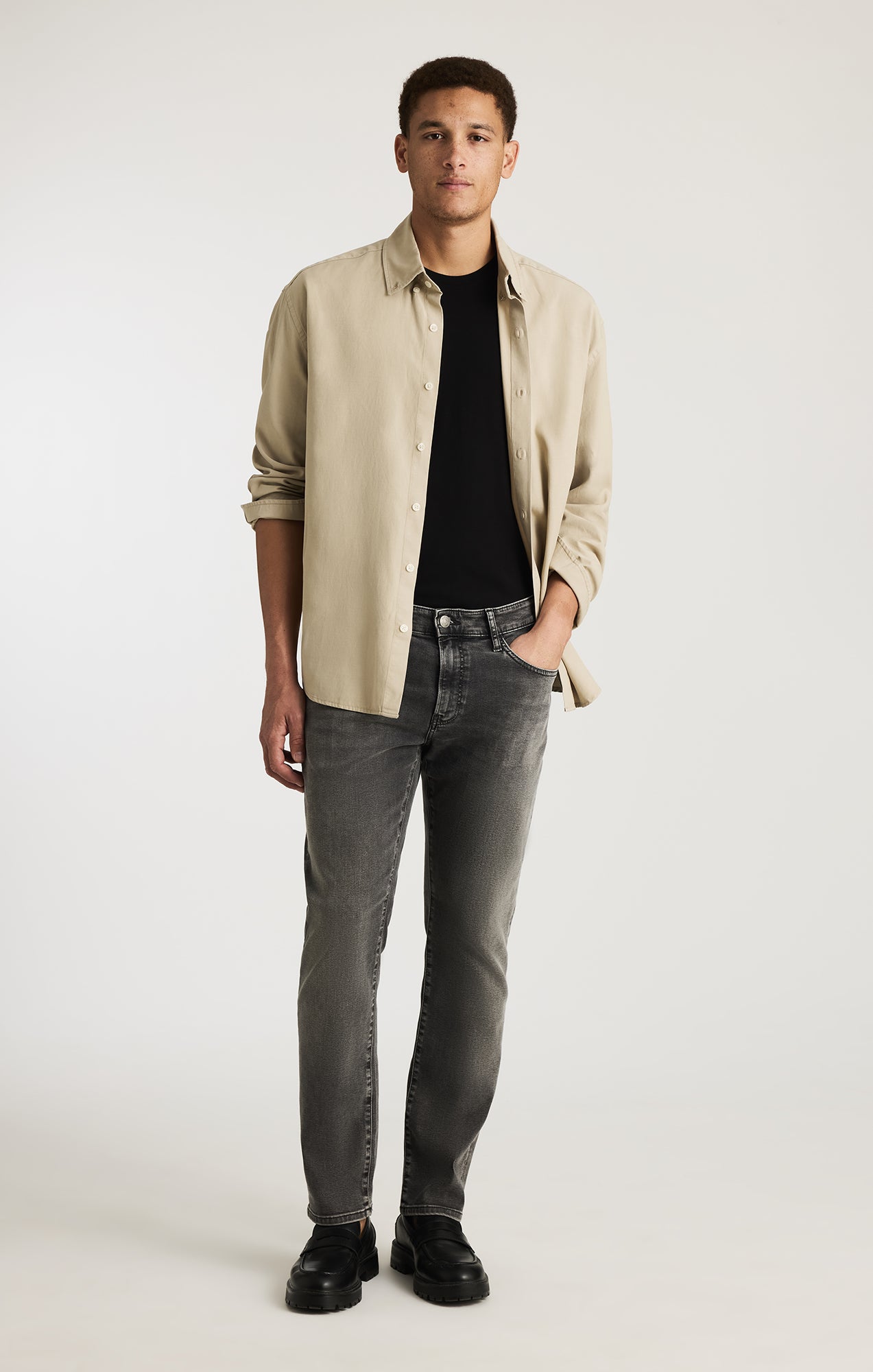 MARCUS SLIM STRAIGHT LEG IN MID SMOKE SUPERMOVE