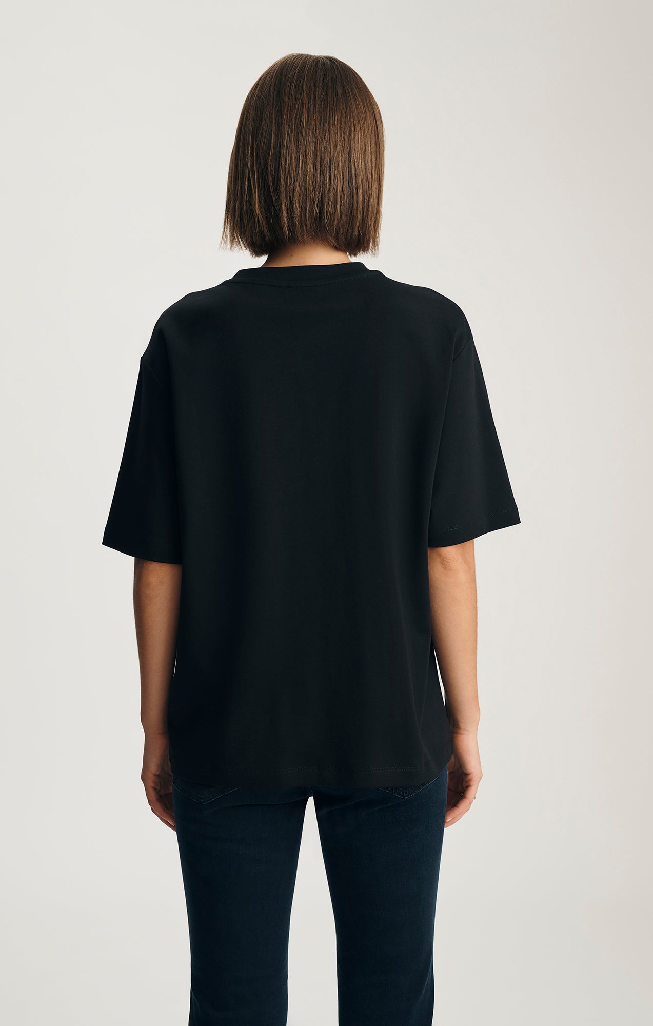 Mavi Women's Zoe Interlock Crew Neck T-Shirt In Black – Mavi Canada