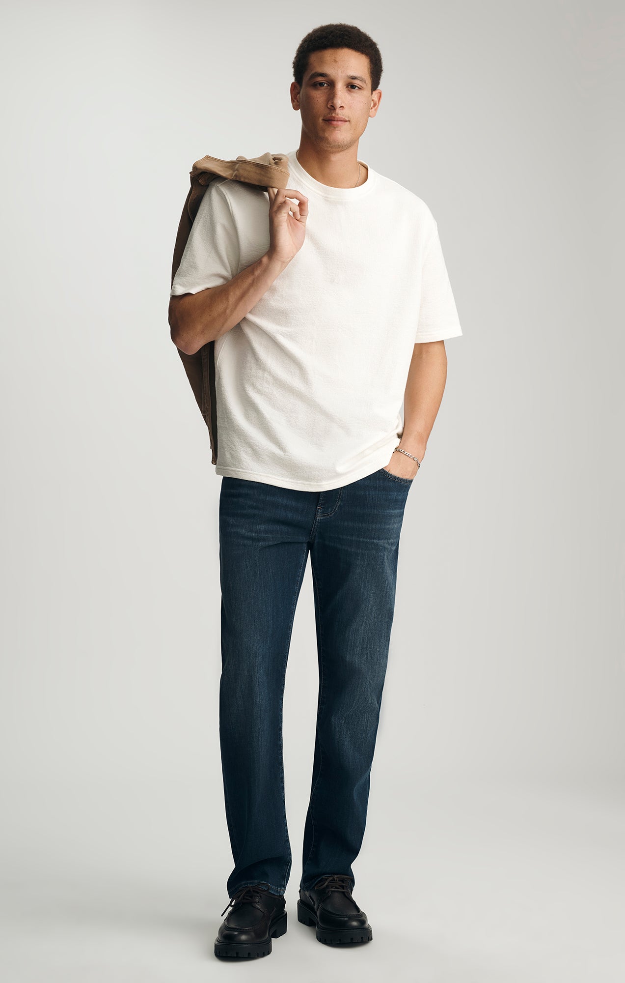 CREW NECK T-SHIRT IN ANTIQUE WHITE - Mavi Jeans