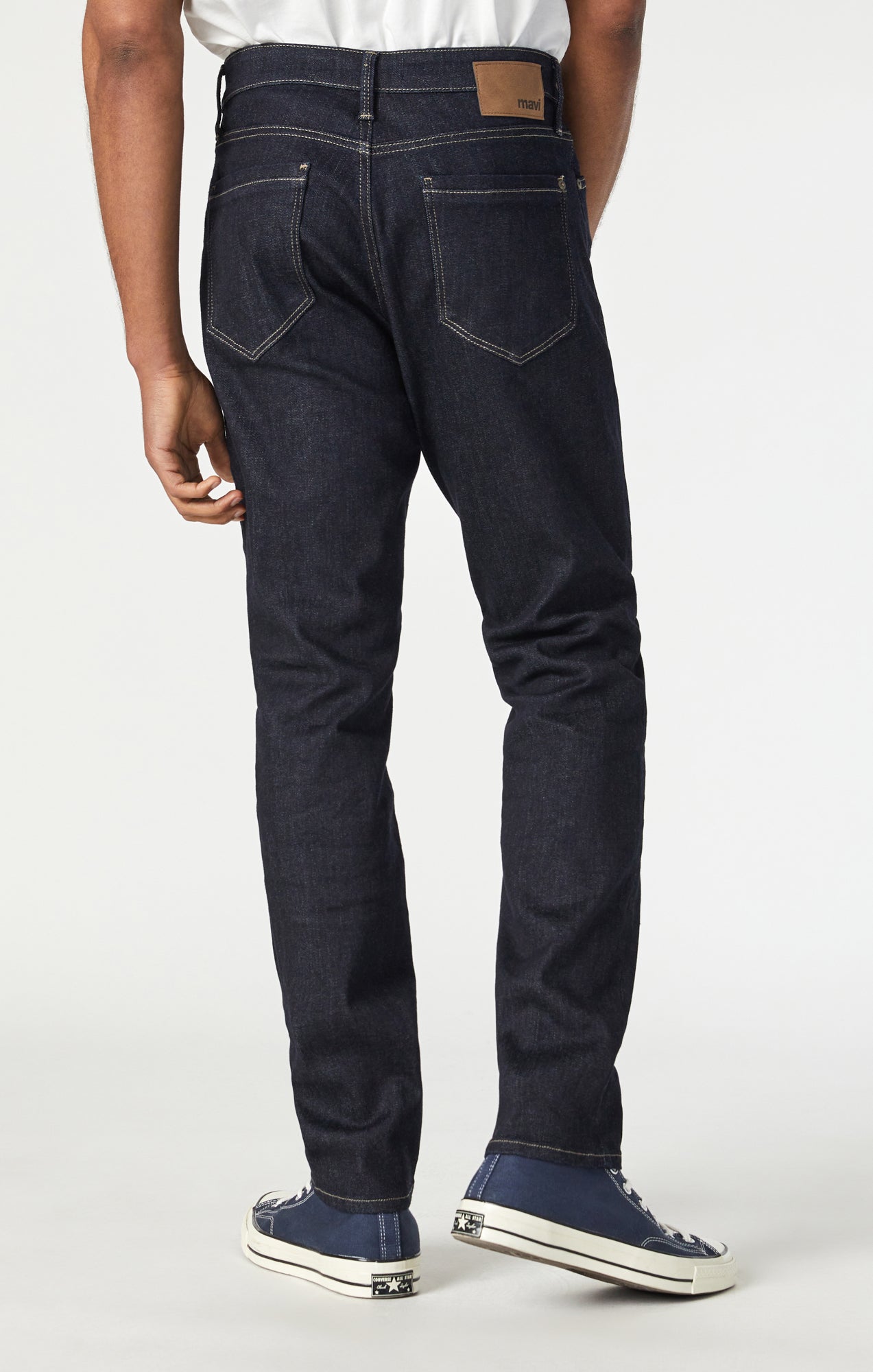 Mavi Men's Steve Athletic Fit Jeans In Dark Smoke Organic Vintage