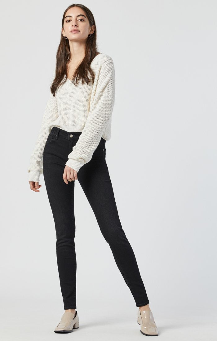 ALISSA SUPER SKINNY JEANS IN BLACK FEATHER BLUE - Mavi Jeans