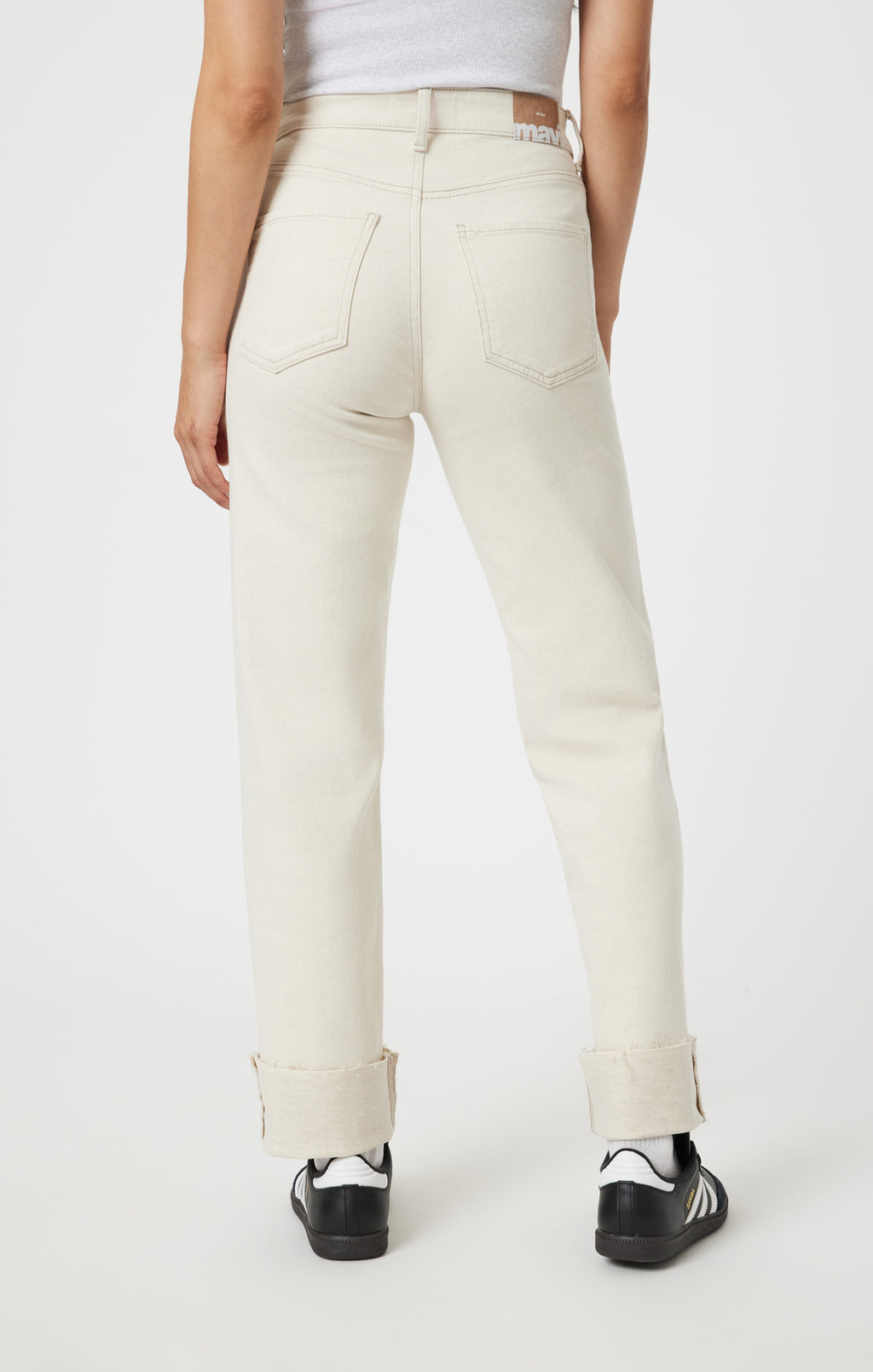 SAVANNAH CUFFED STRAIGHT LEG IN NATURAL ECRU DENIM - Mavi Jeans